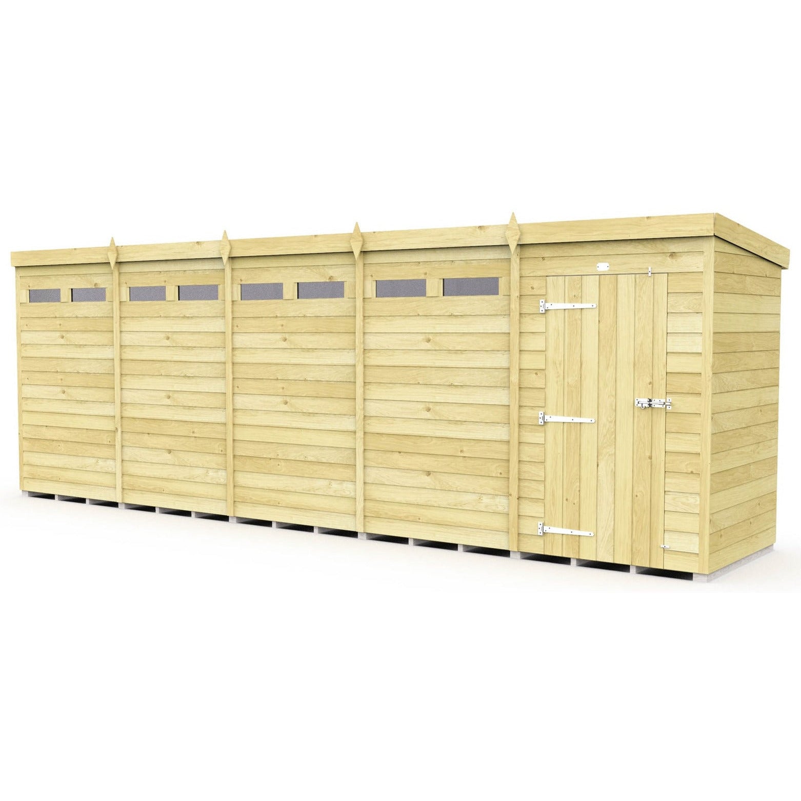 Total Sheds (20x4) Pressure Treated Pent Security Shed