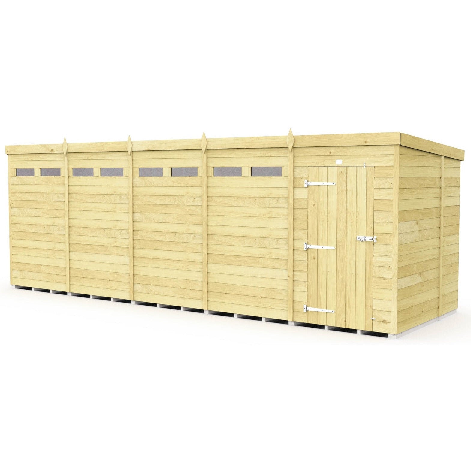 Total Sheds (20x6) Pressure Treated Pent Security Shed
