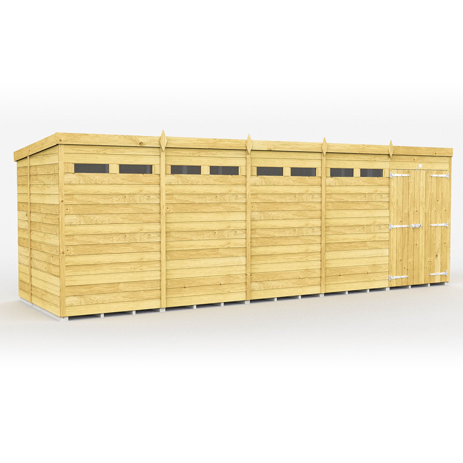 Total Sheds (20x7) Pressure Treated Pent Security Shed