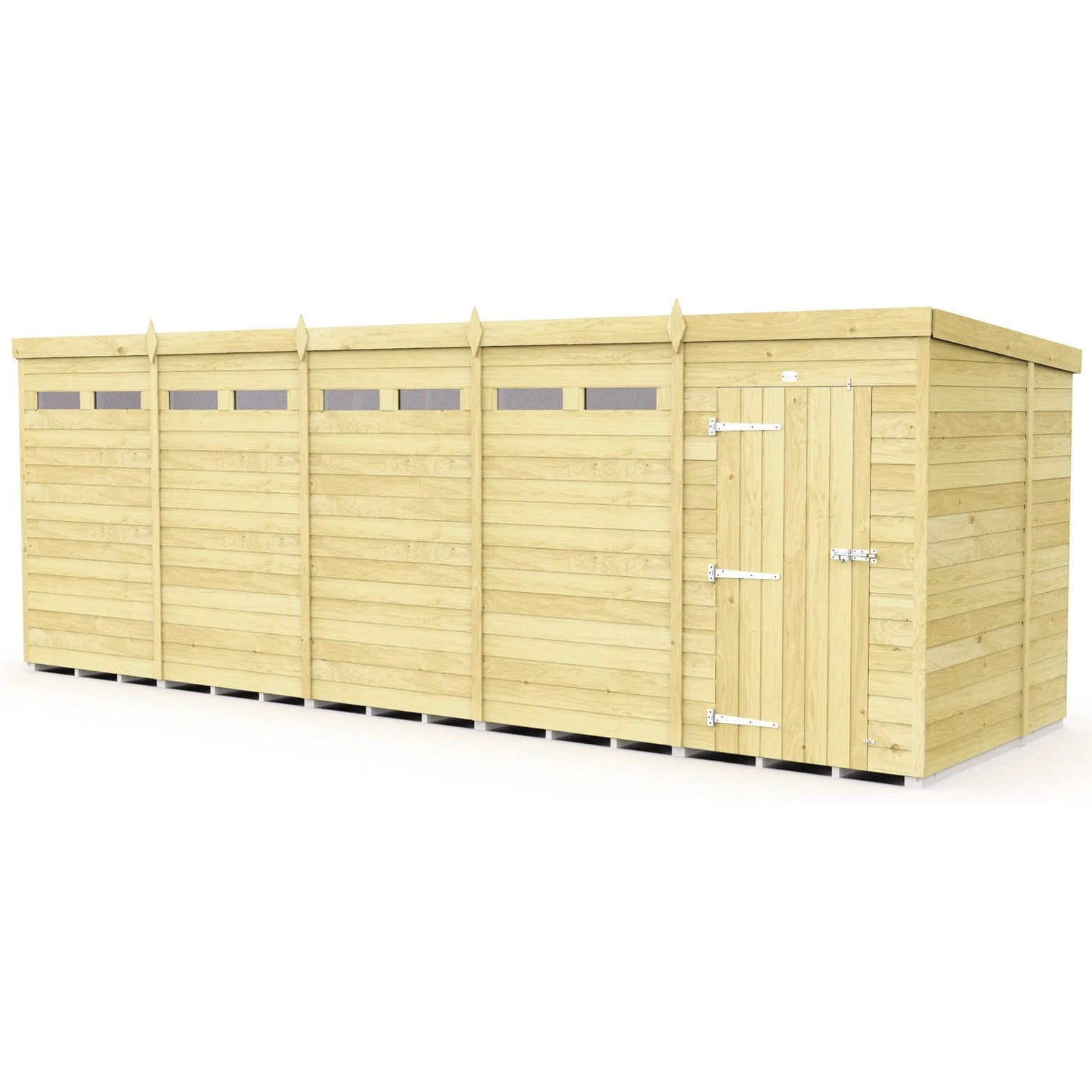 Total Sheds (20x7) Pressure Treated Pent Security Shed