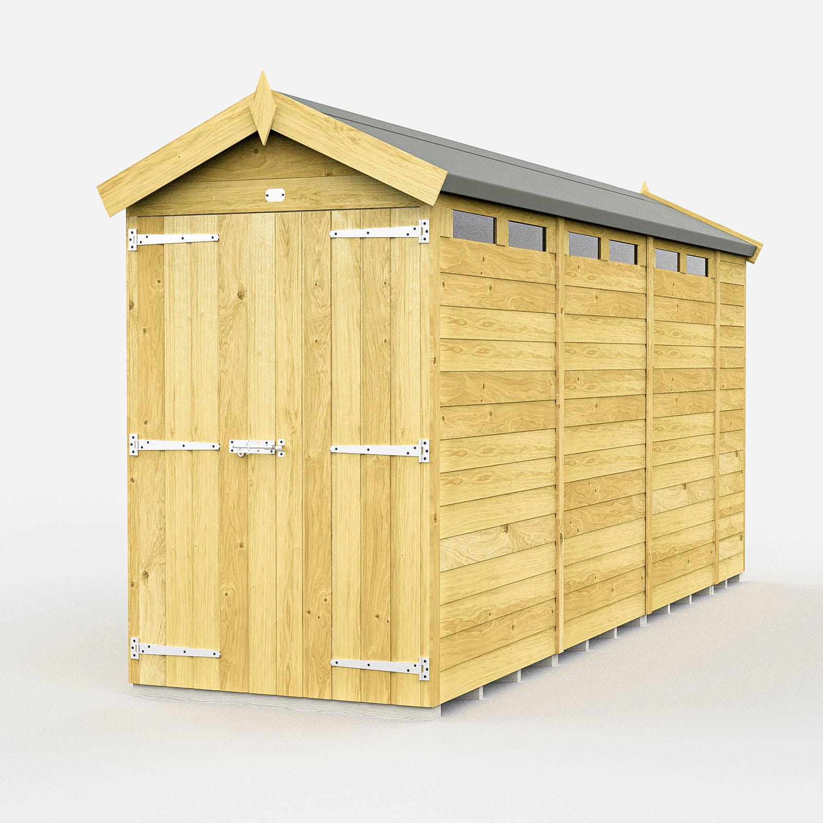 Total Sheds (4x14) Pressure Treated Apex Security Shed