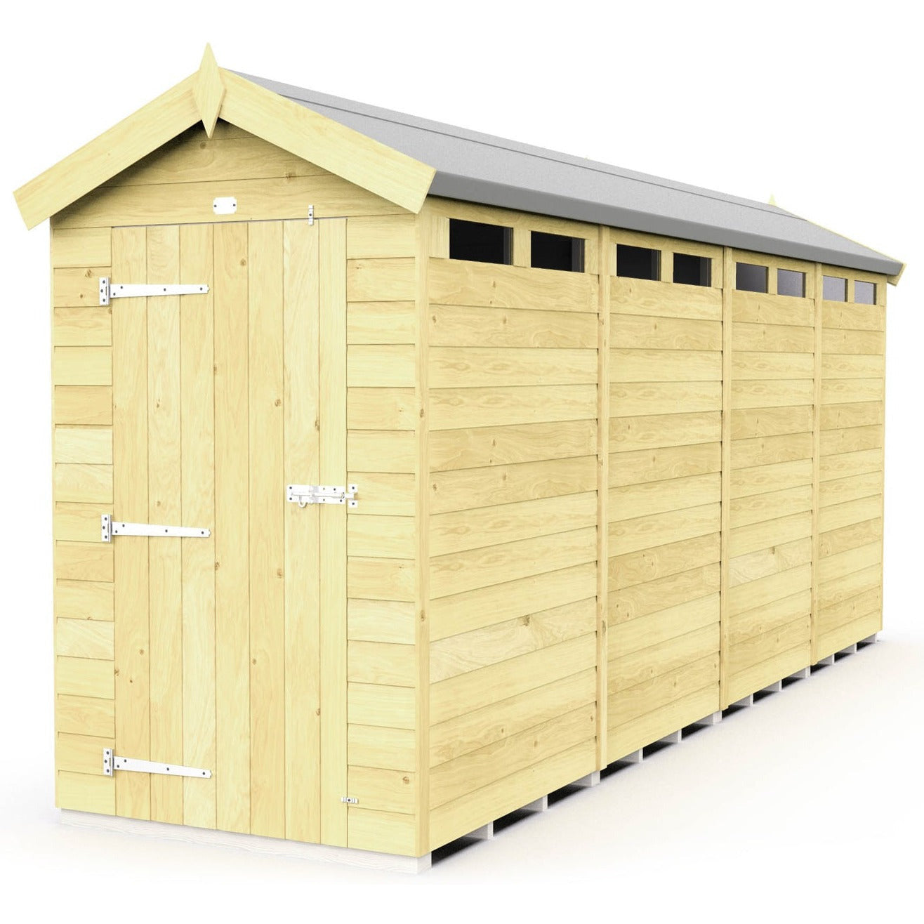 Total Sheds (4x16) Pressure Treated Apex Security Shed