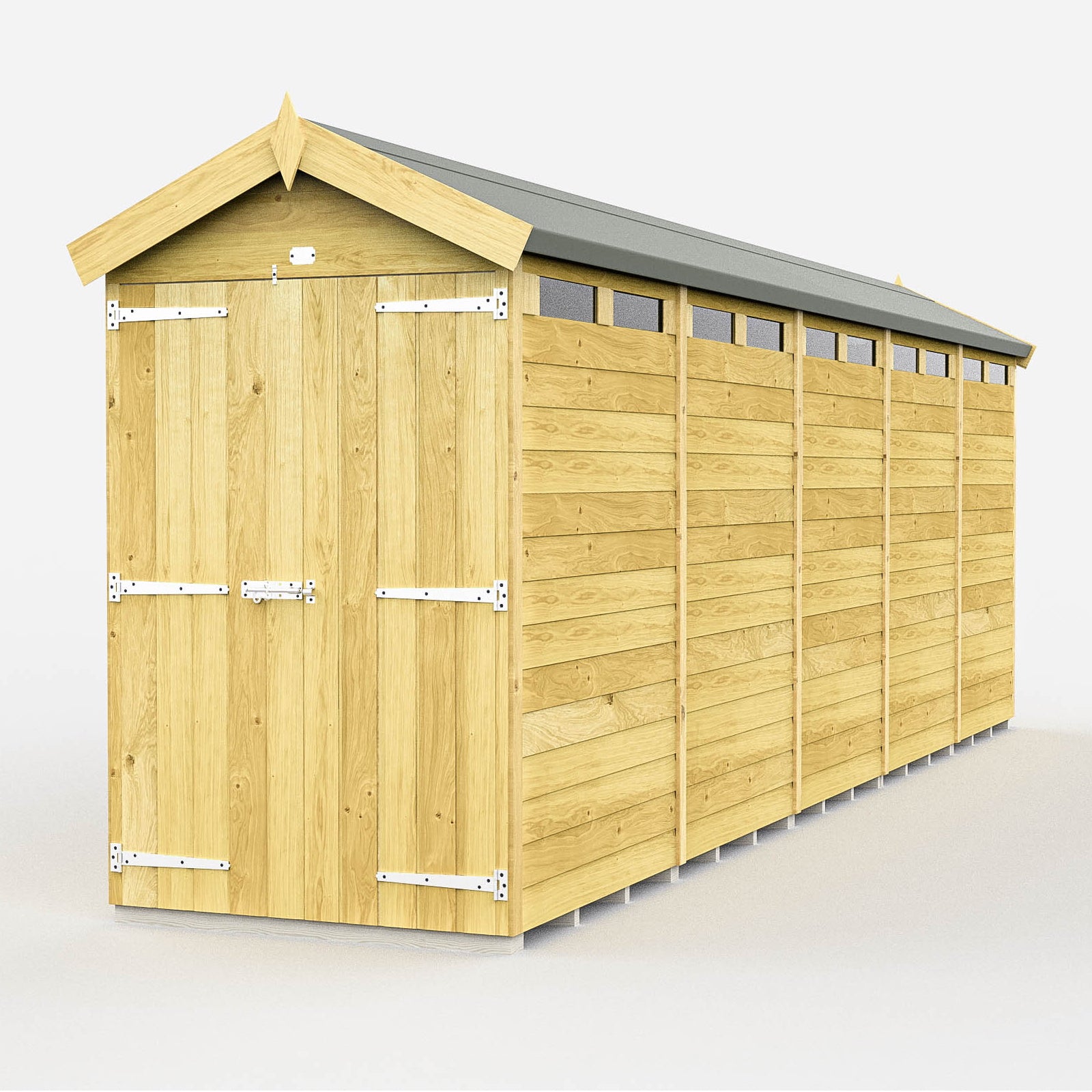 Total Sheds (4x20) Pressure Treated Apex Security Shed