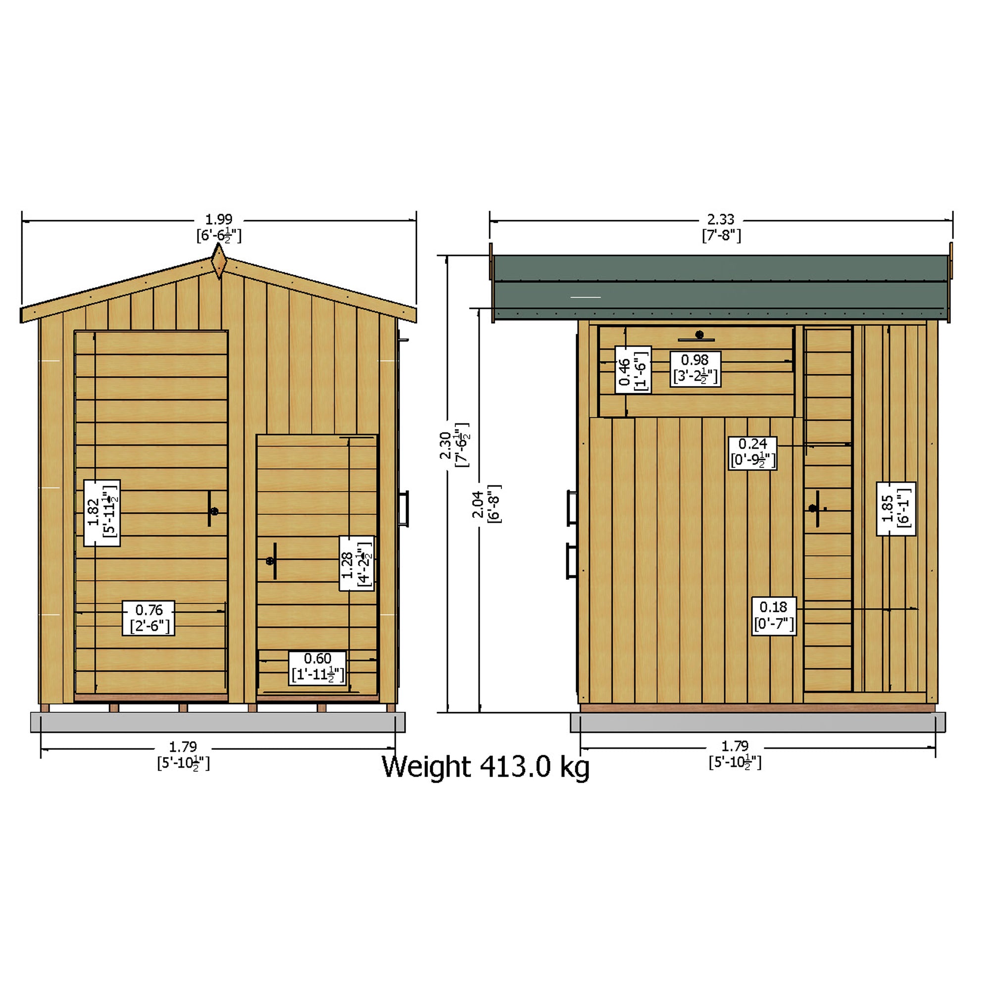 Shire Multi Store (6x6) MULT0606DSL-1AA 5019804118779 - Outside Store