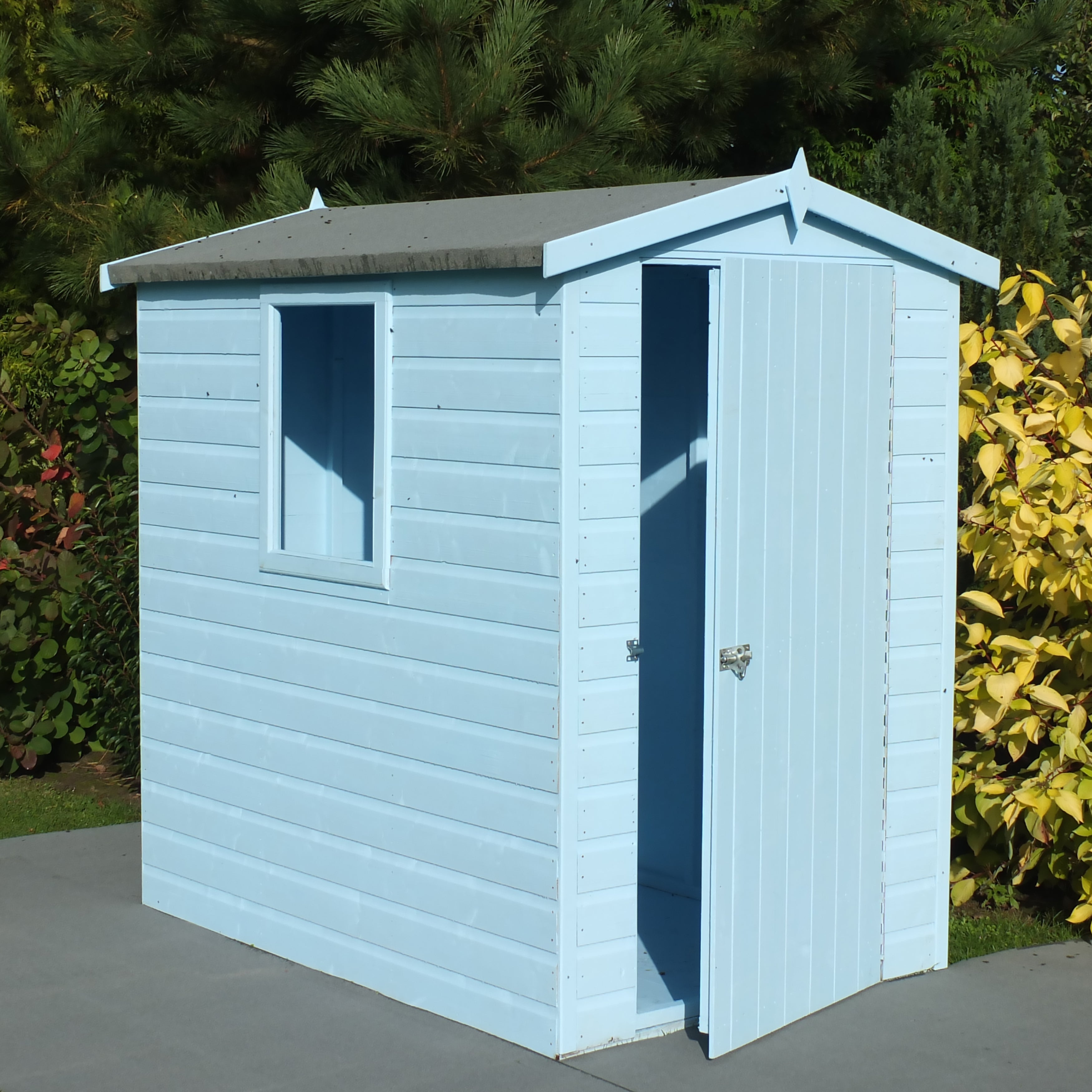 Shire Lewis Premium Shed Range  Single Door (6x4)  LEWI0604DSL-1AA 5060211117329 - Outside Store