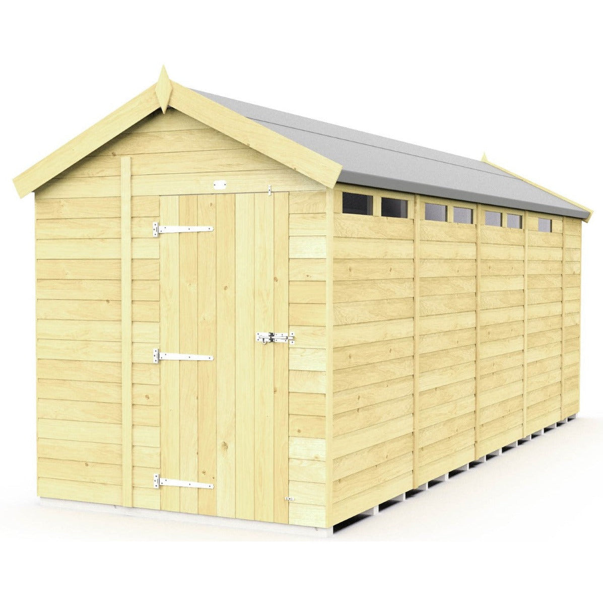Total Sheds (7x17) Pressure Treated Apex Security Shed