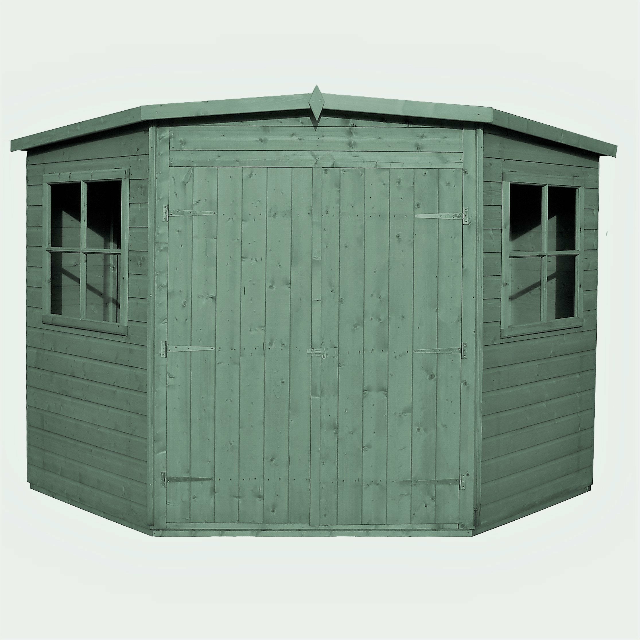 Shire Corner Shed Pressure Treated Shiplap Range Double Door (8x8) CNRS0808PSL-1AA 5060490130248 - Outside Store