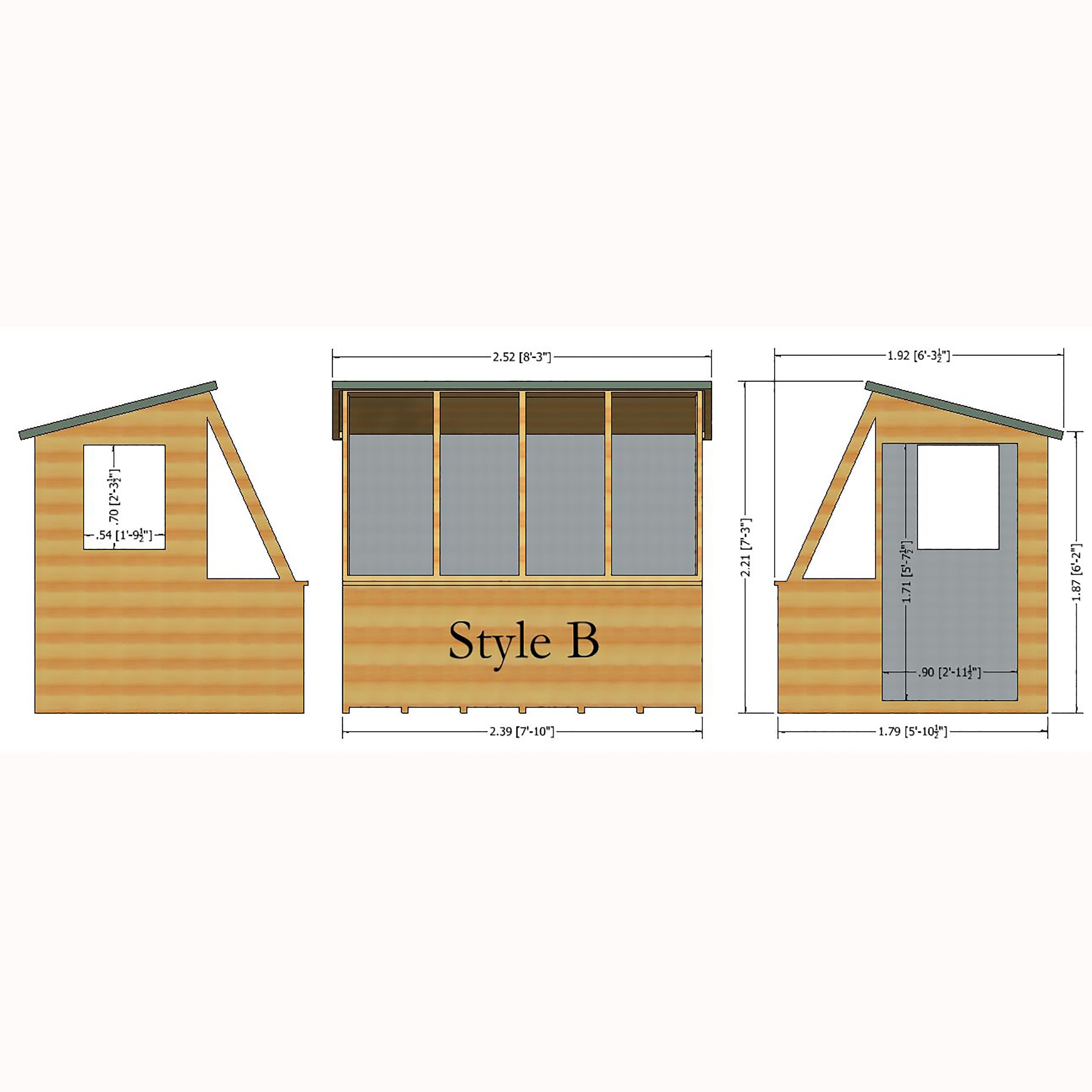 Shire Iceni Potting Shed Greenhouse (8x6) ICEN0806DSL-1SA 5019804118991