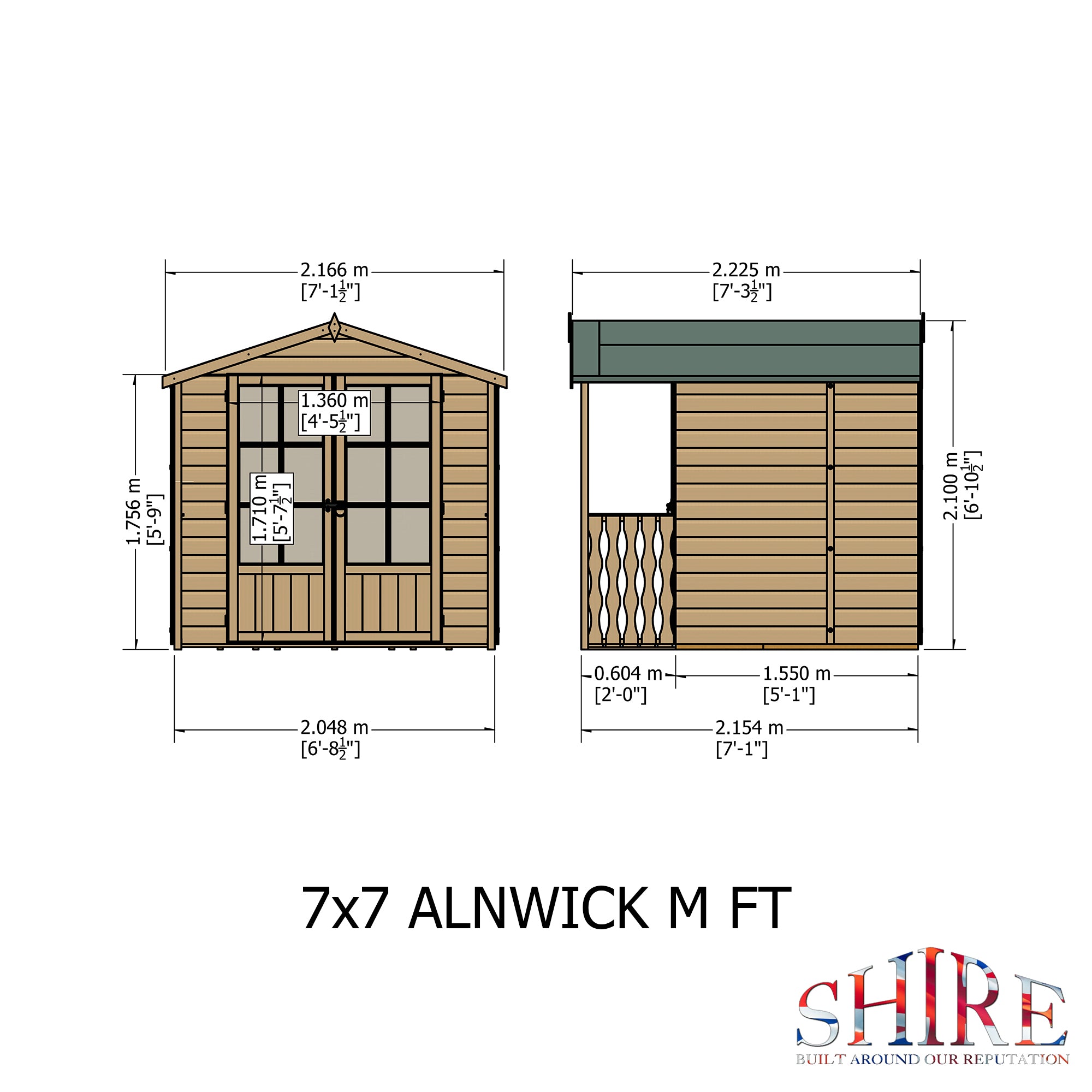Shire Alnwick Summerhouse (7x7) ALNW0707DSL-1AA 5060437981926