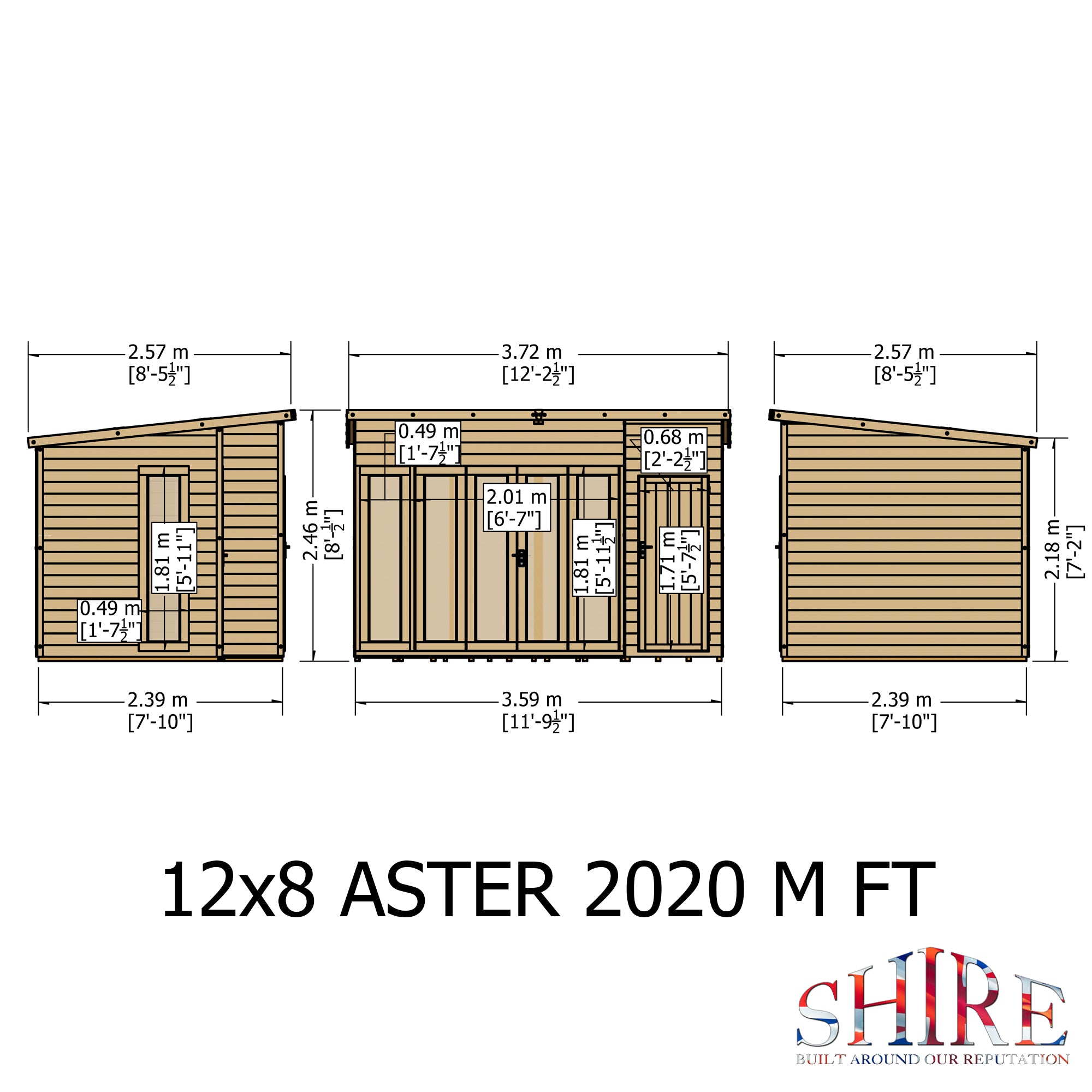 Shire Aster Summerhouse (12x8) ASTR1208DSL-1AA 5019804118892