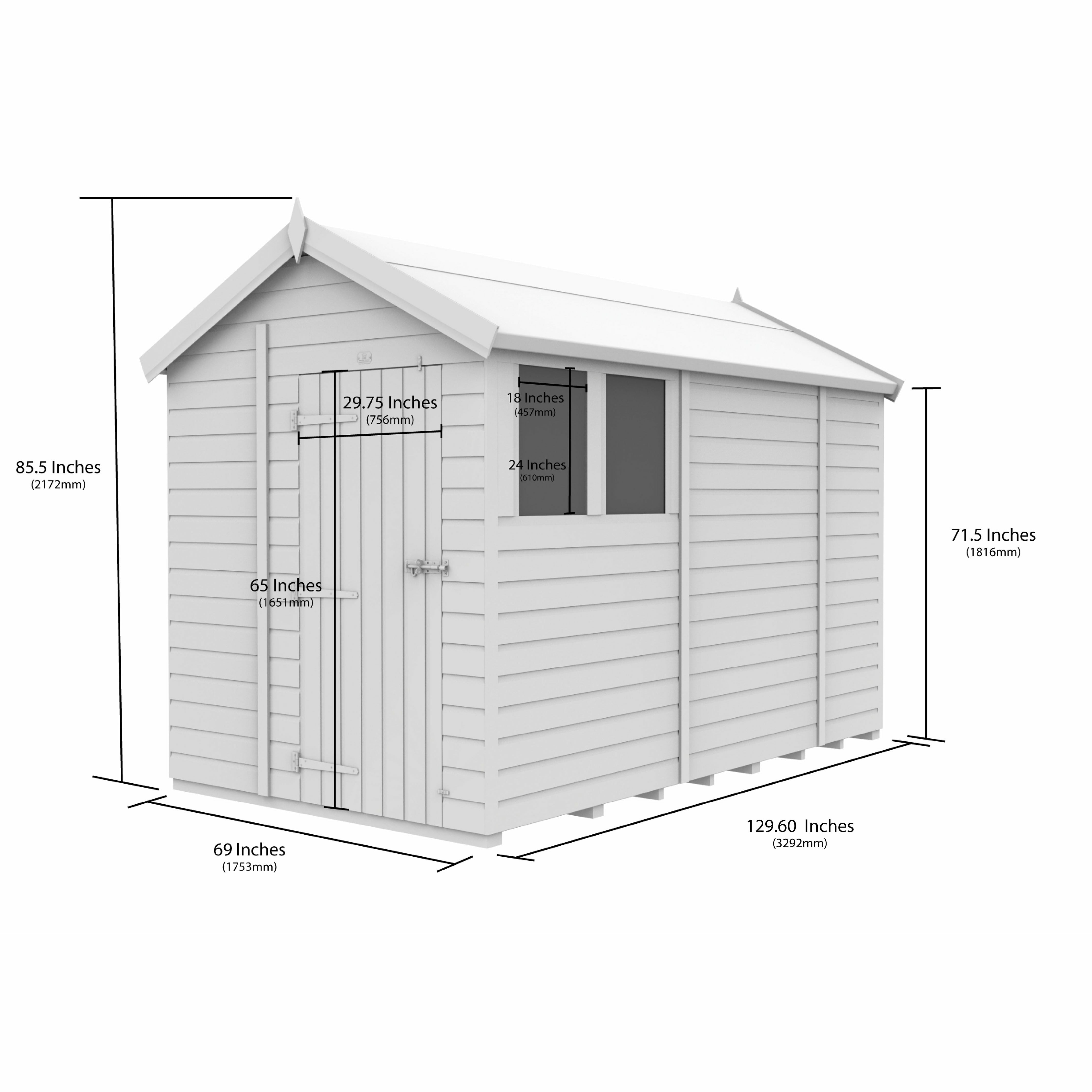 Total Sheds (6x11) Pressure Treated Apex Shed