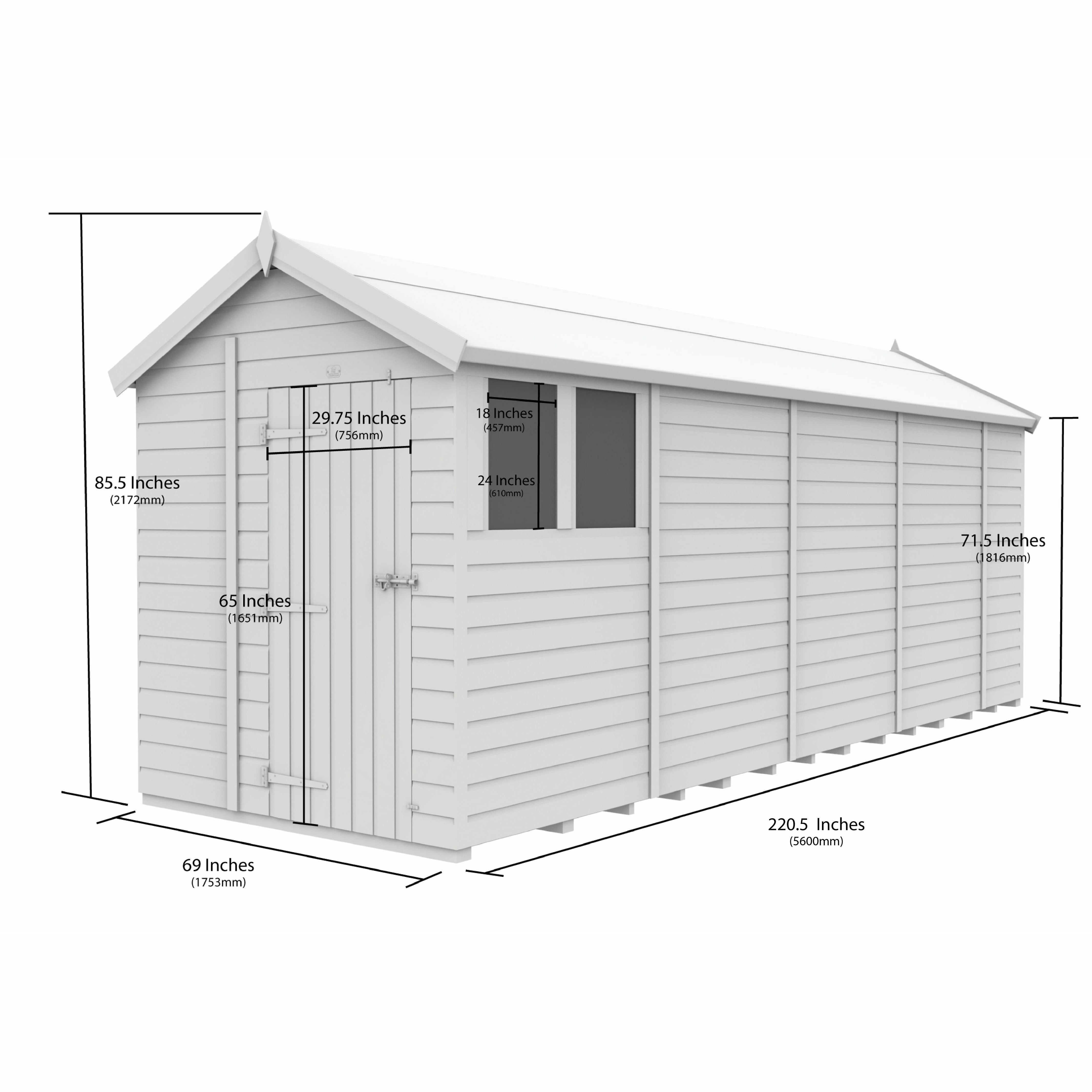 Total Sheds (6x19) Pressure Treated Apex Shed