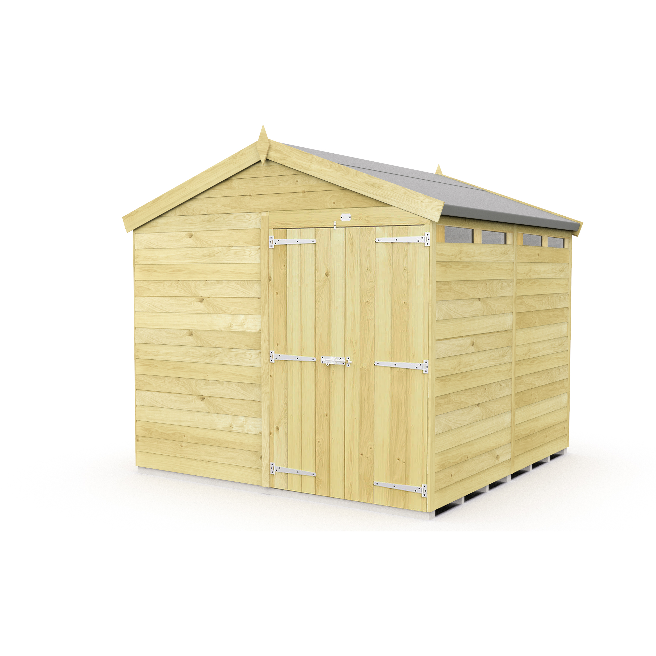 Total Sheds (8x8) Pressure Treated Apex Security Shed