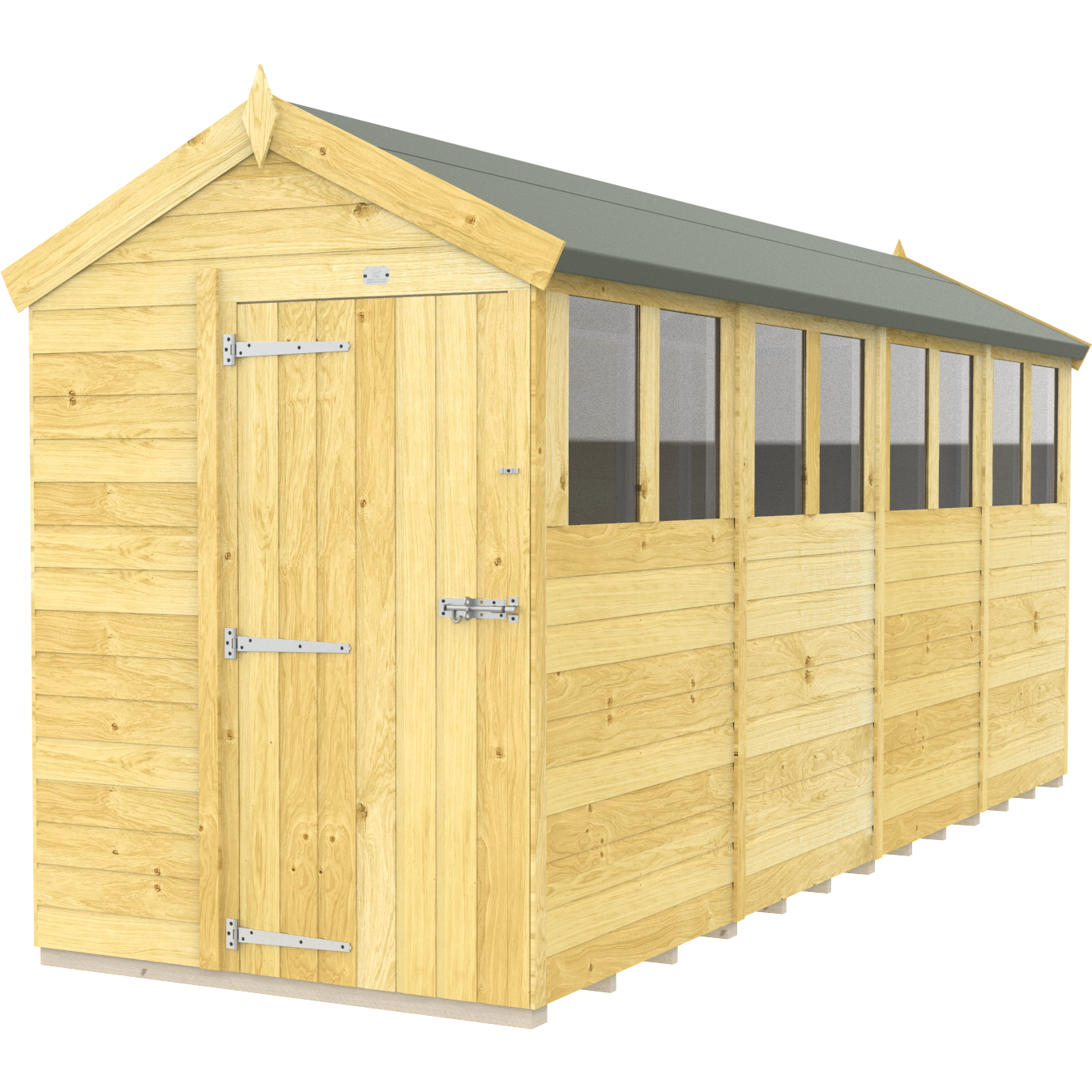 Total Sheds (5x16) Pressure Treated Apex Shed