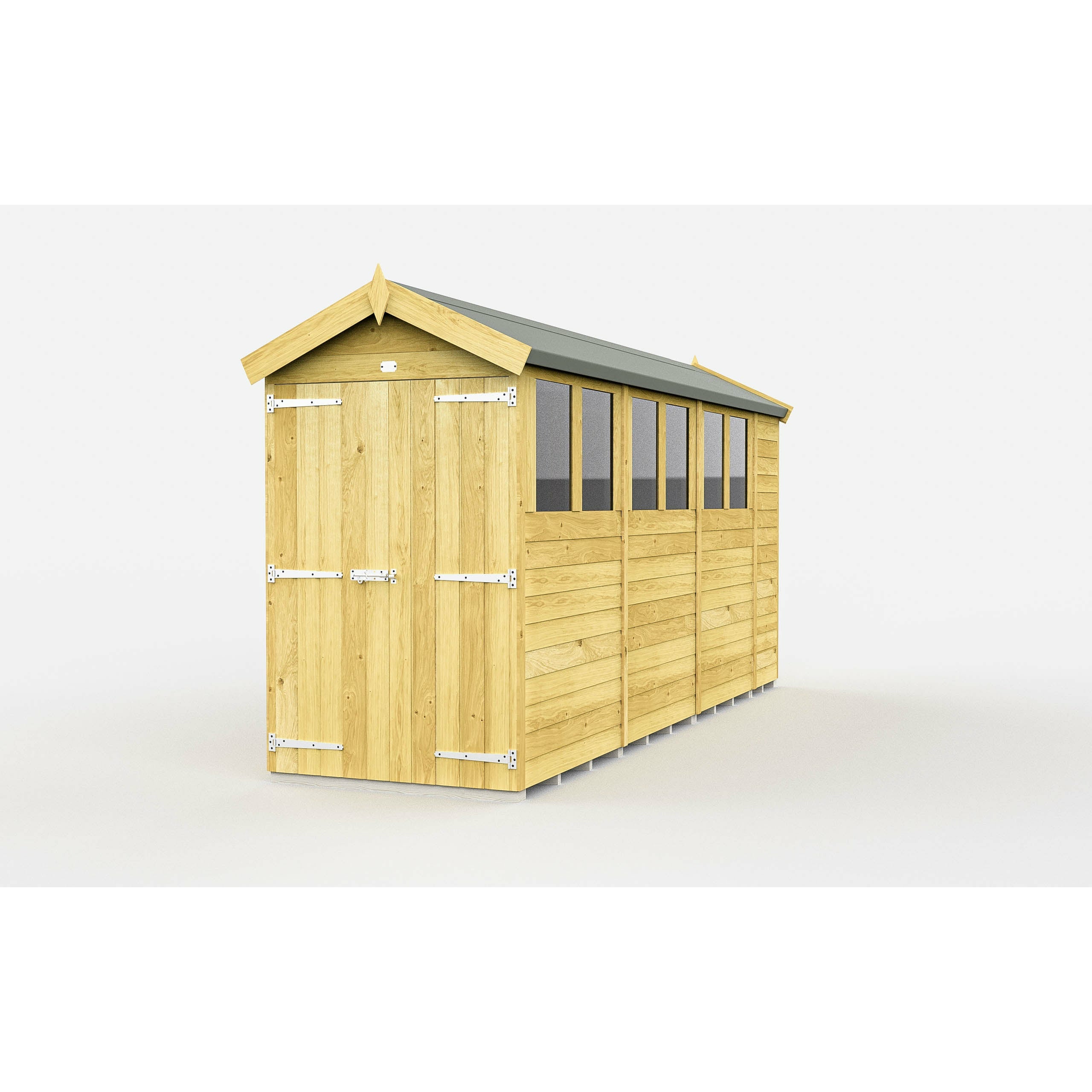 Total Sheds (4x15) Pressure Treated Apex Shed