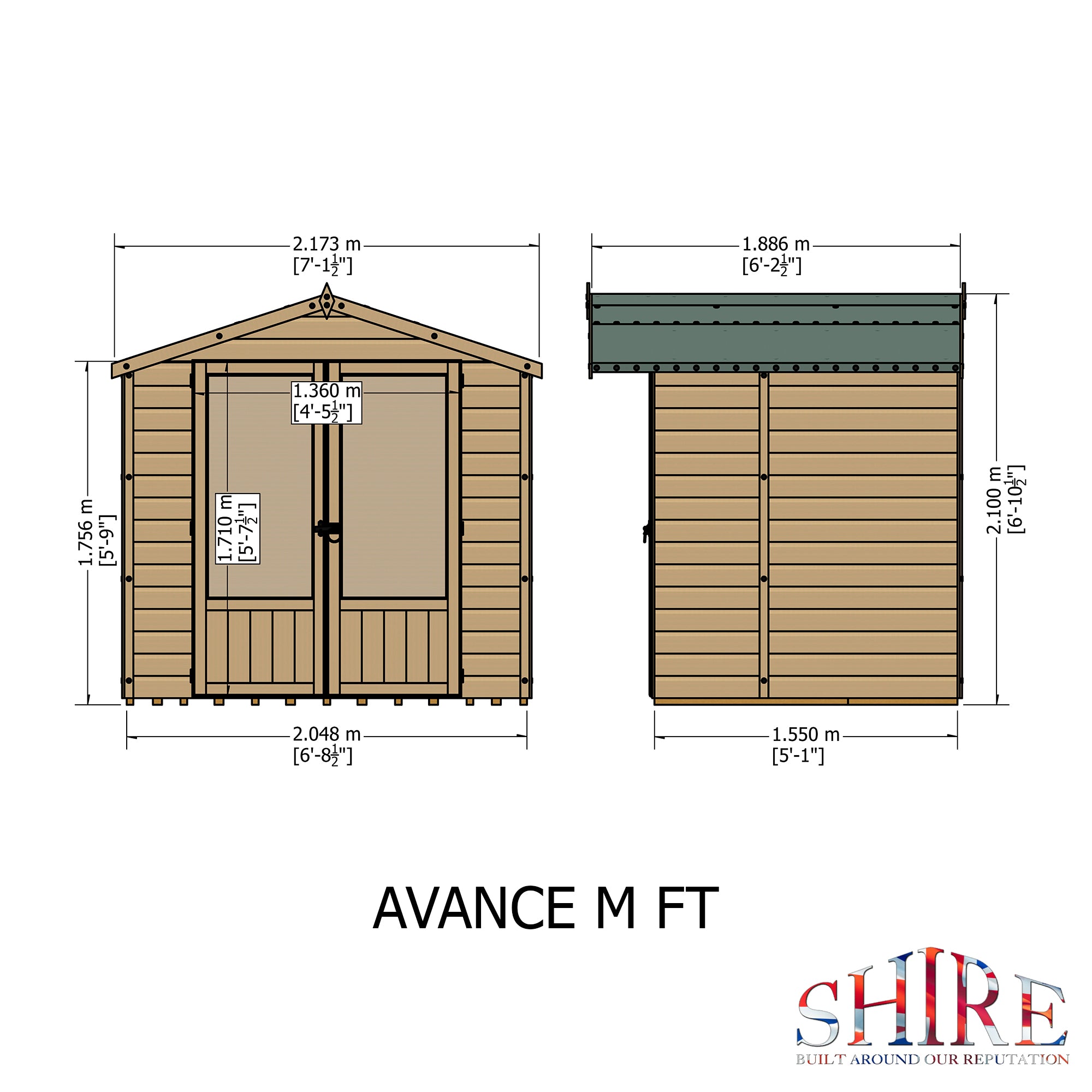 Shire Avance Summerhouse (7x5) AVAN0705DSL-1AA 5060437981919