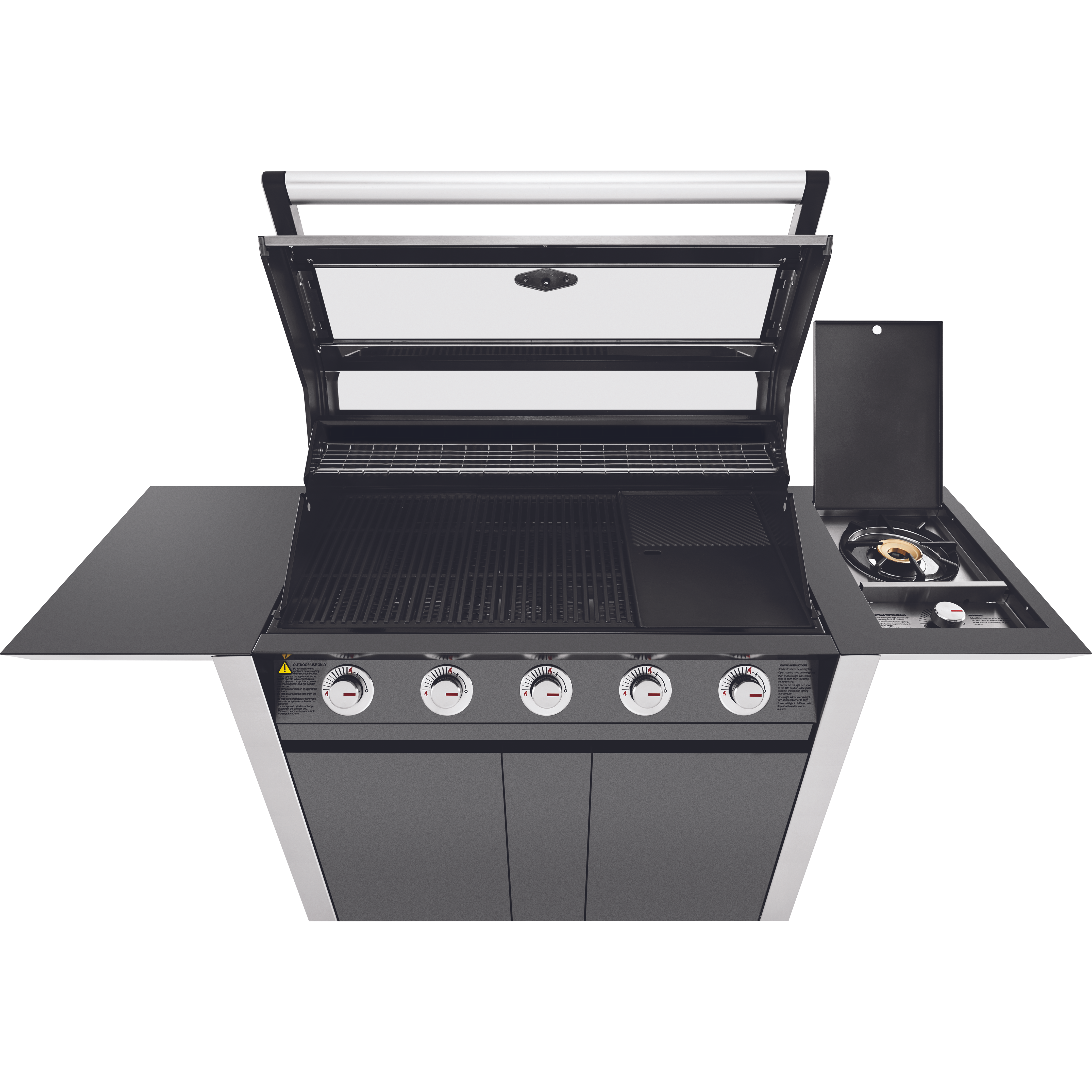 BeefEater 1600E Series - 5 Burner BBQ & Side Burner Trolley (BMG1651BBE 5060912591350)
