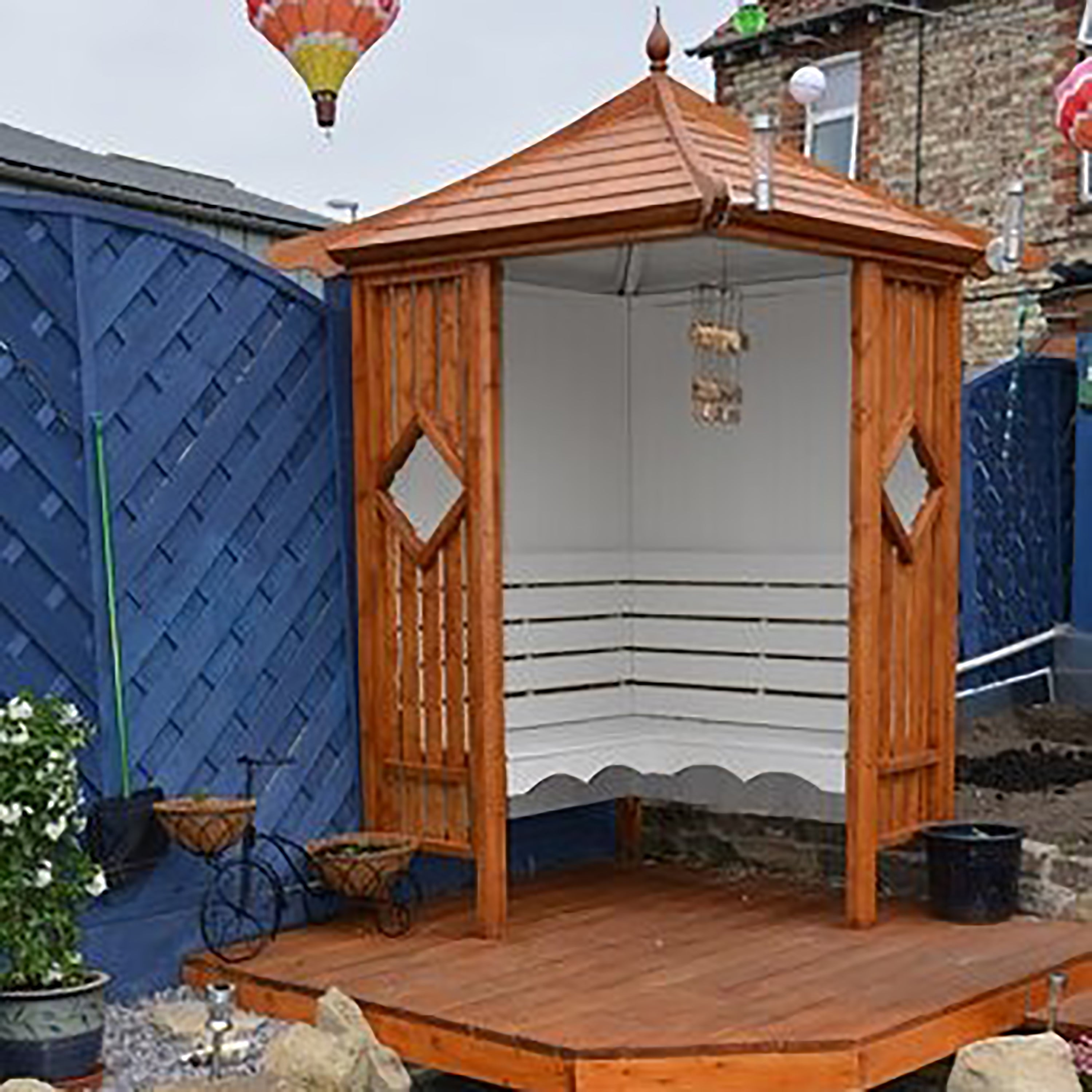 Shire Pressure Treated Corner Arbour CNAR0404PSL-1AA 5060437982220 - Outside Store