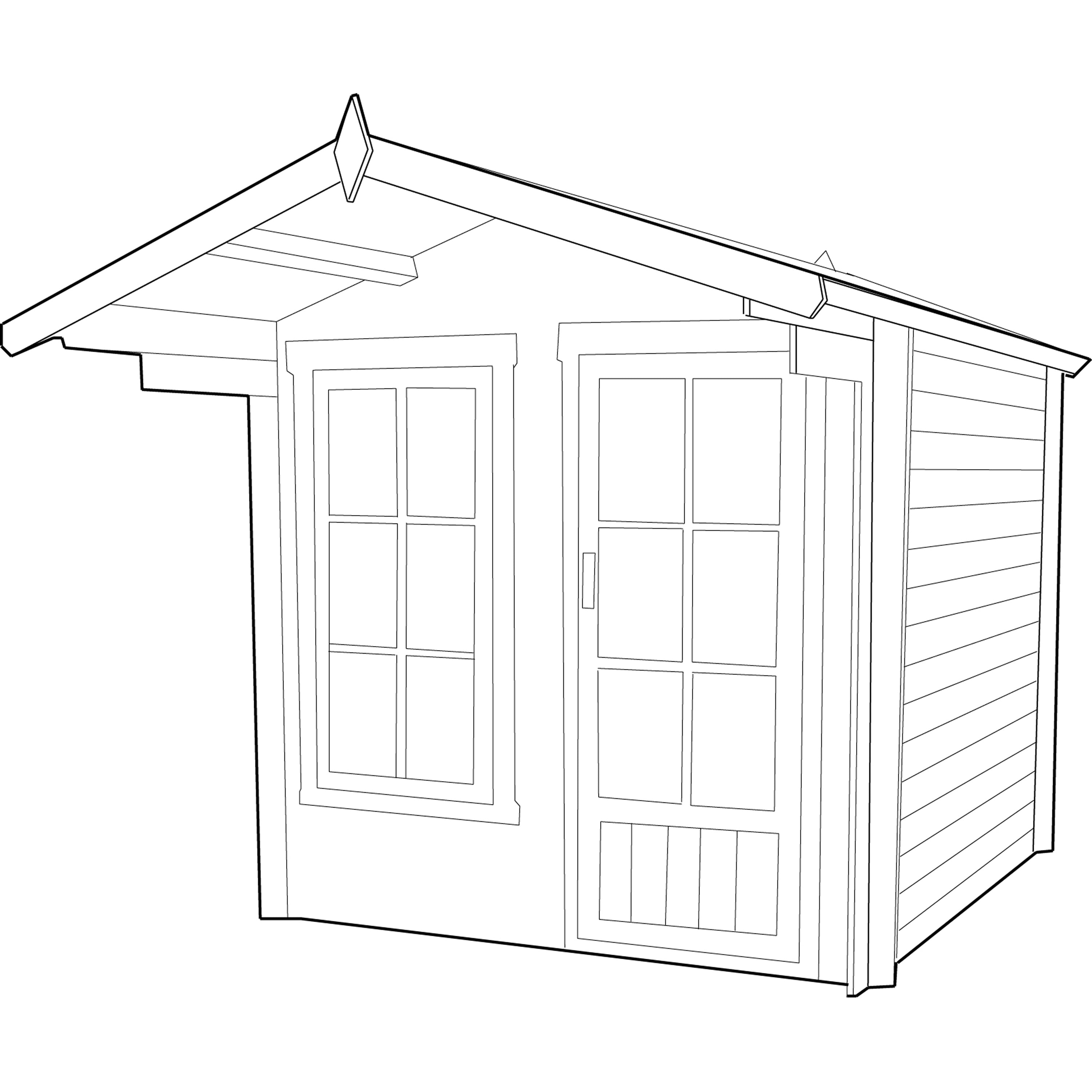 Shire Crinan 19mm Log Cabin (9X9) CRIN0909L19-1AA 5060437988802 - Outside Store
