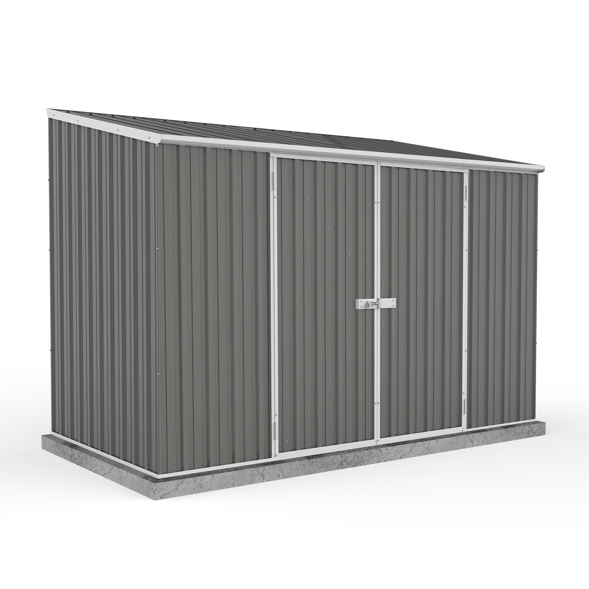Mercia Absco Space Saver Titanium Pent Metal Shed in Woodland Grey (10x5) (ESDXL20MET099 - EAN 5029442090597)