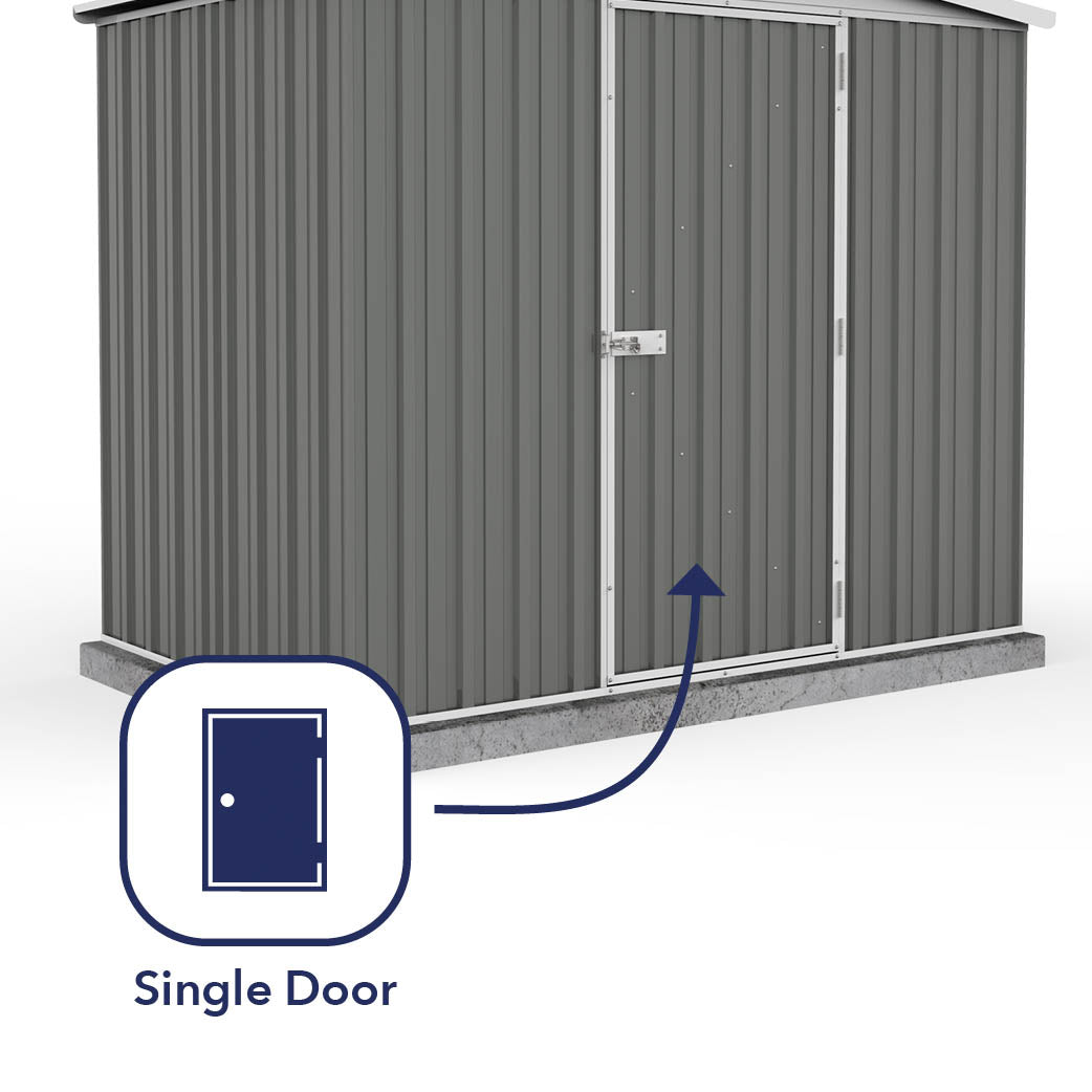 Mercia Absco Regent Apex Metal Shed in Woodland Grey (7'5x5) (ESDXL20MET121 - EAN 5029442005478)