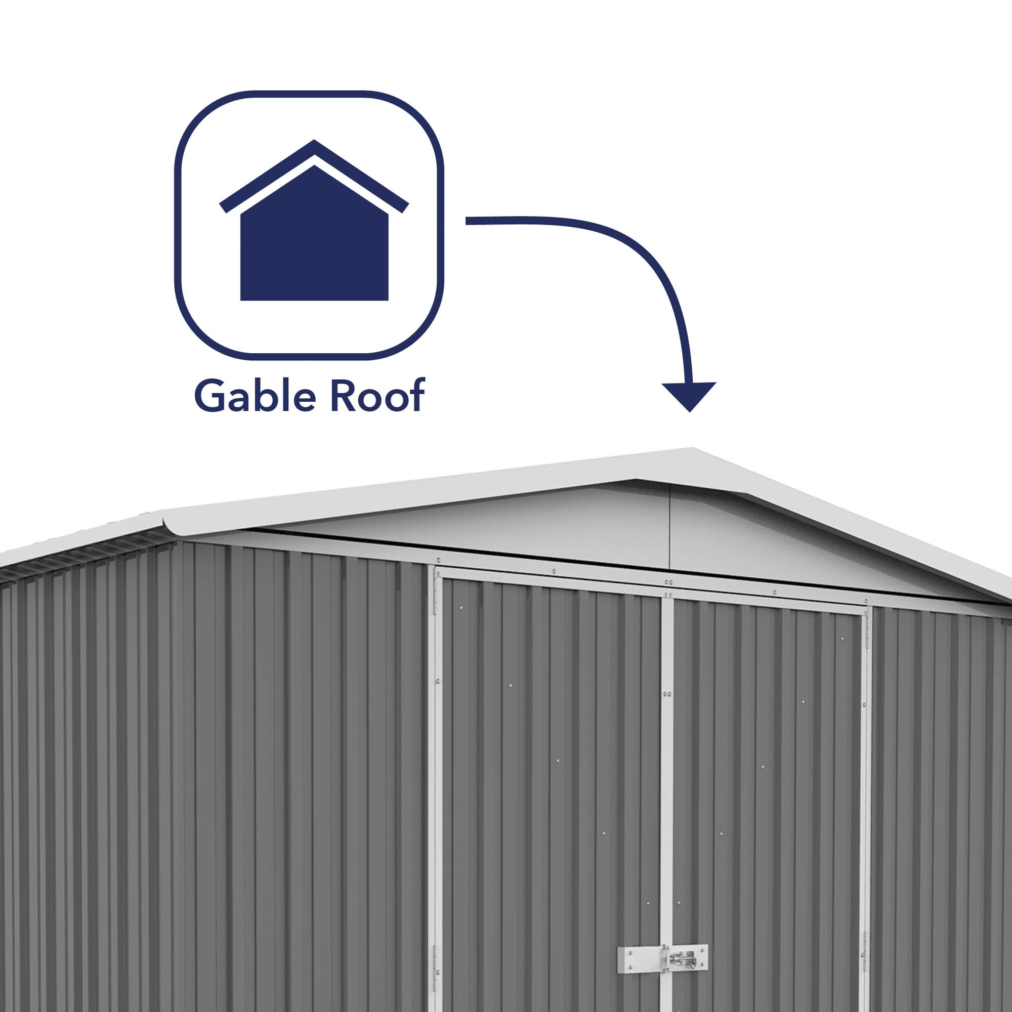 Mercia Absco Regent Apex Metal Shed in Woodland Grey (10x7) (ESDXL20MET124 - EAN 5029442005508)