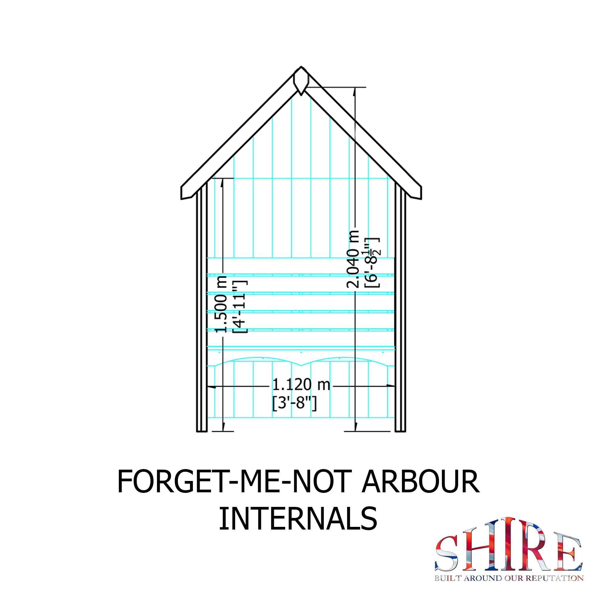 Shire Pressure Treated Forget Me Not Arbour FOMN0503DSL-1AA 5060437982268 - Outside Store