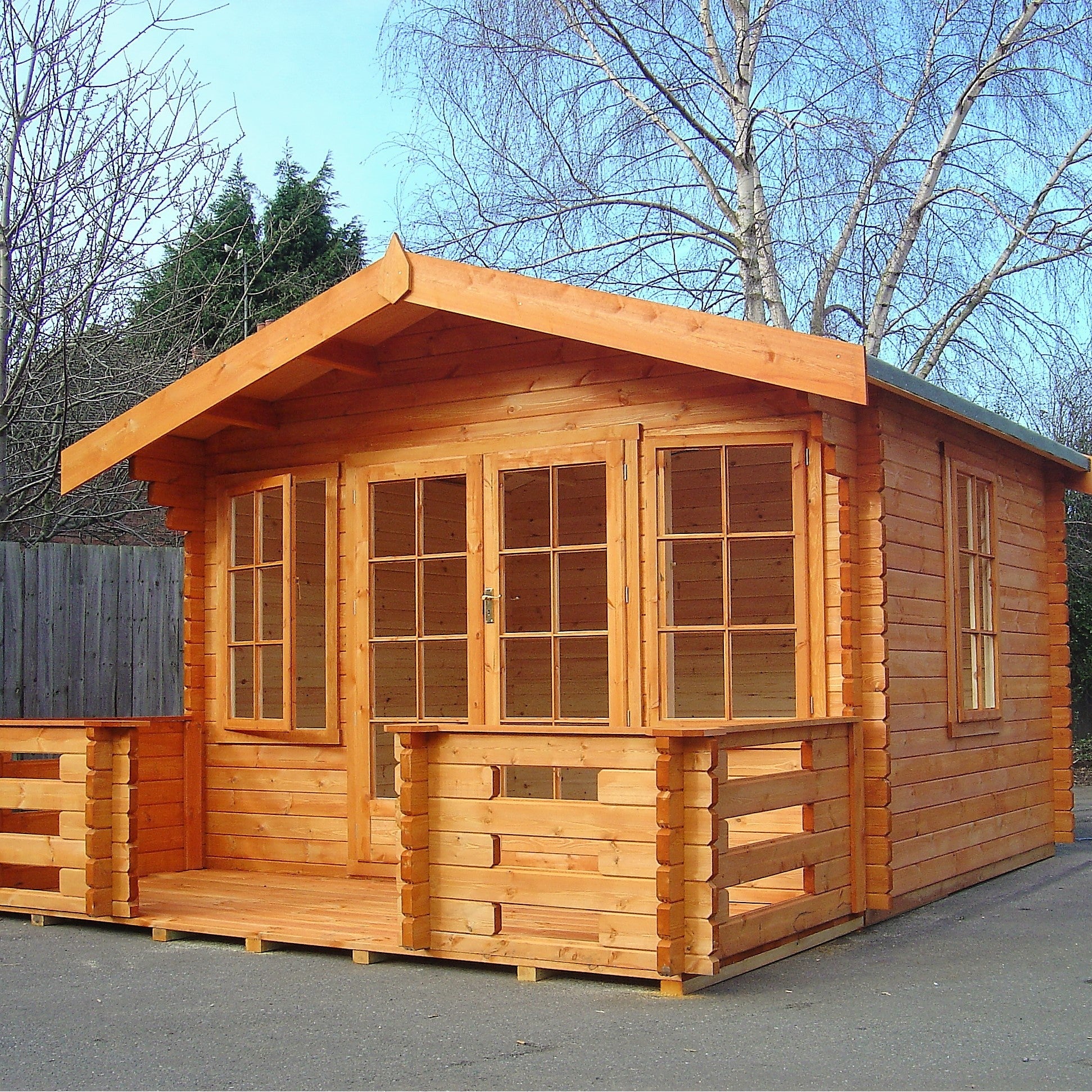 Shire Grizedale 28mm Corner Log Cabin (12x08)