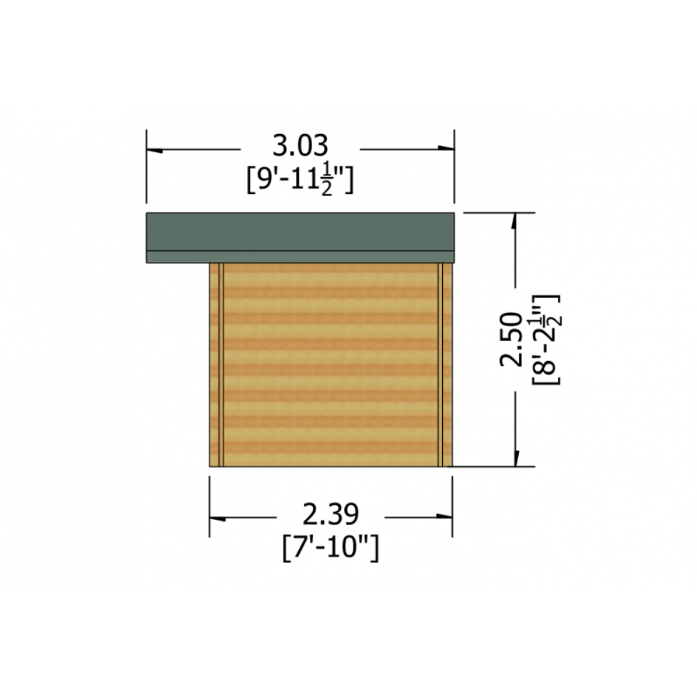 Shire Grizedale 28mm Corner Log Cabin (12x08)
