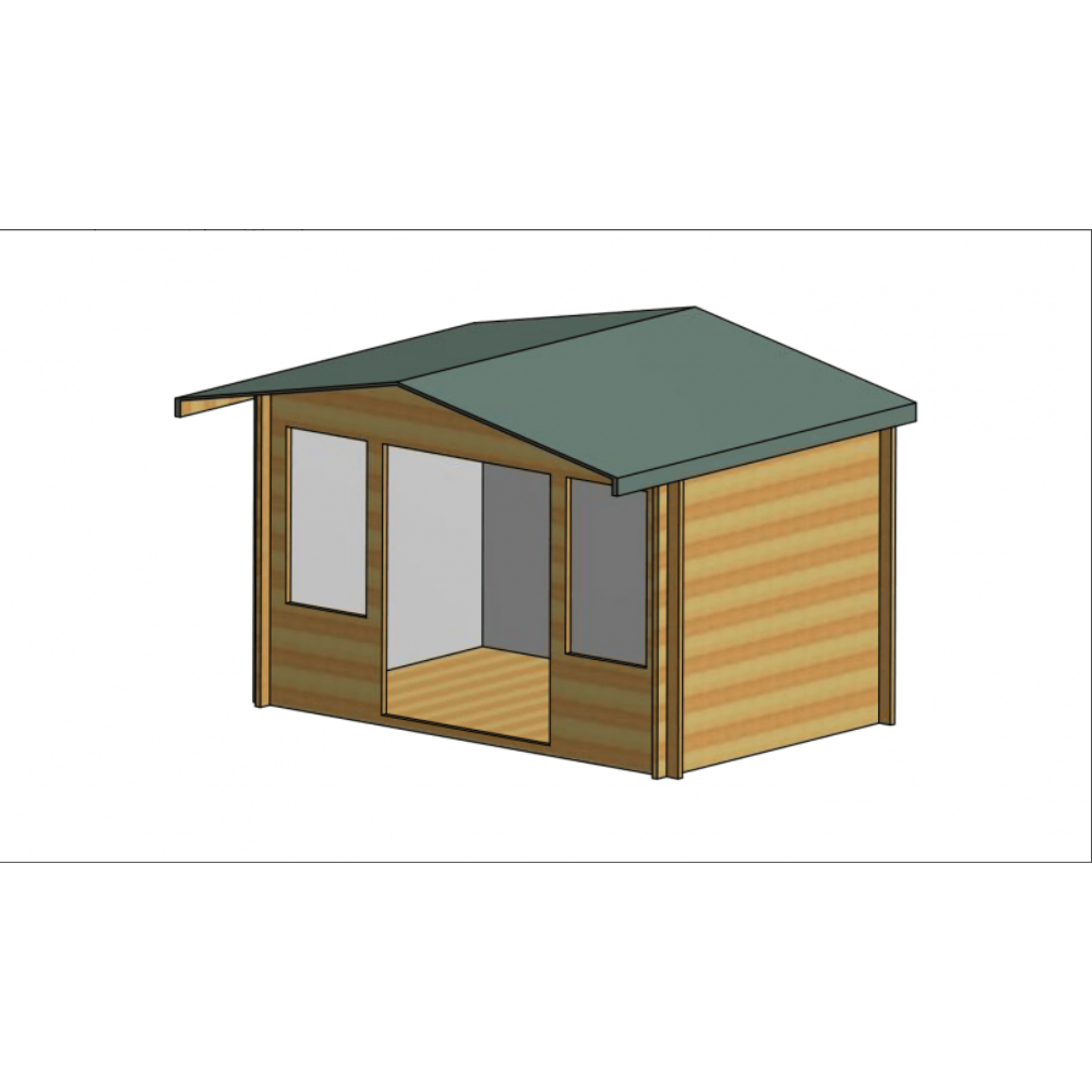 Shire Grizedale 28mm Corner Log Cabin (12x08)