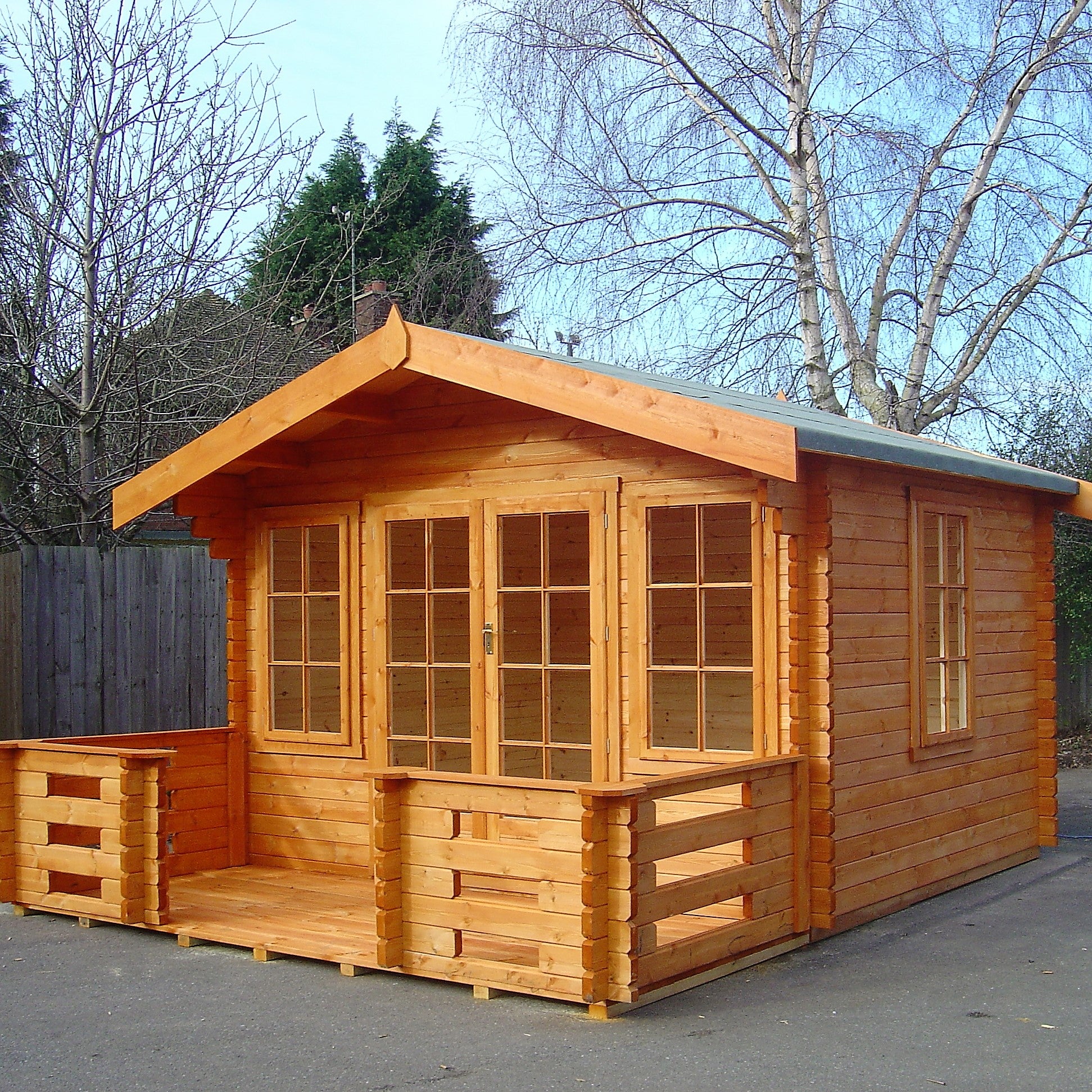 Shire Grizedale 28mm Corner Log Cabin (12x08)