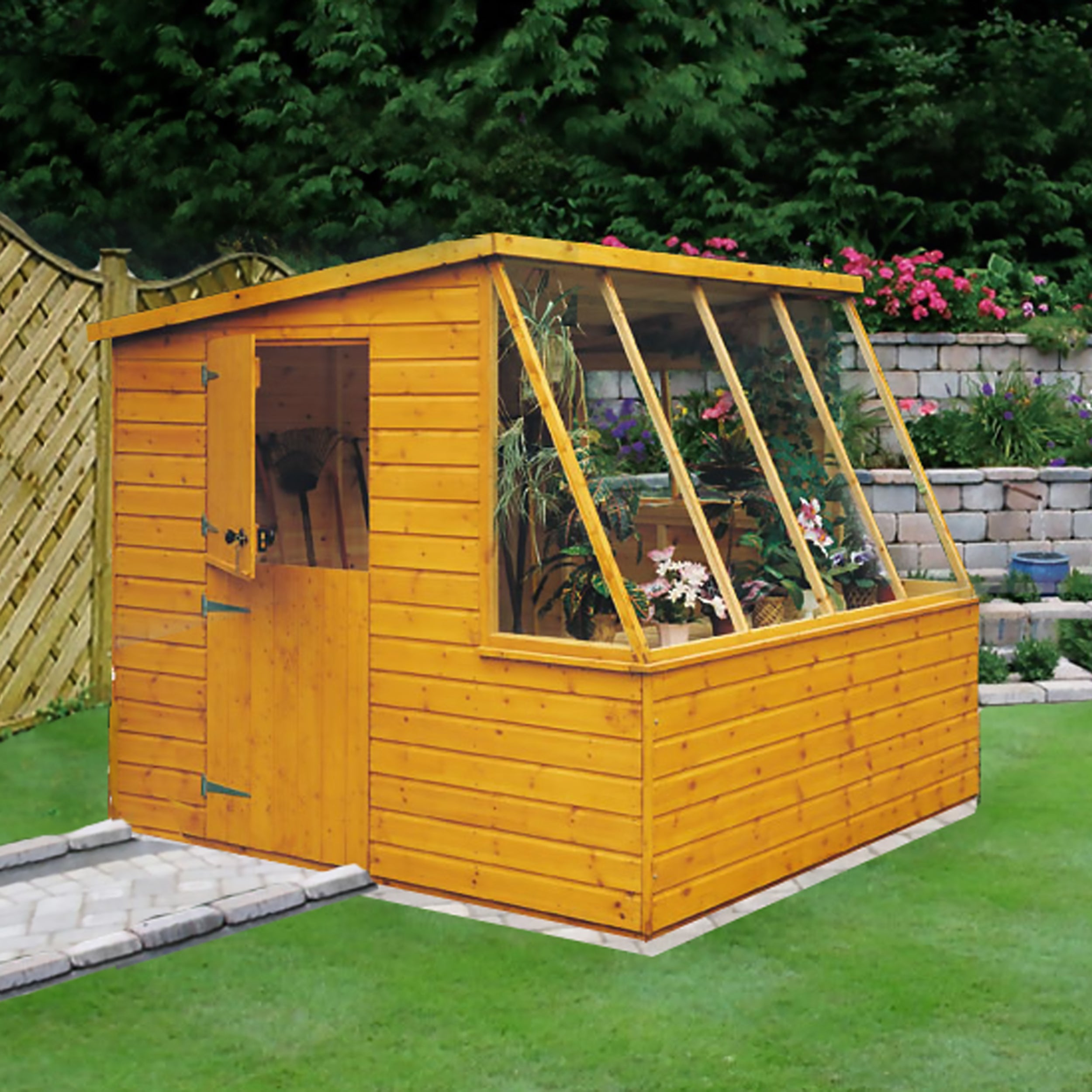 Shire Iceni Potting Shed Greenhouse (8x8) ICEN0808DSL-1SA 5019804119011