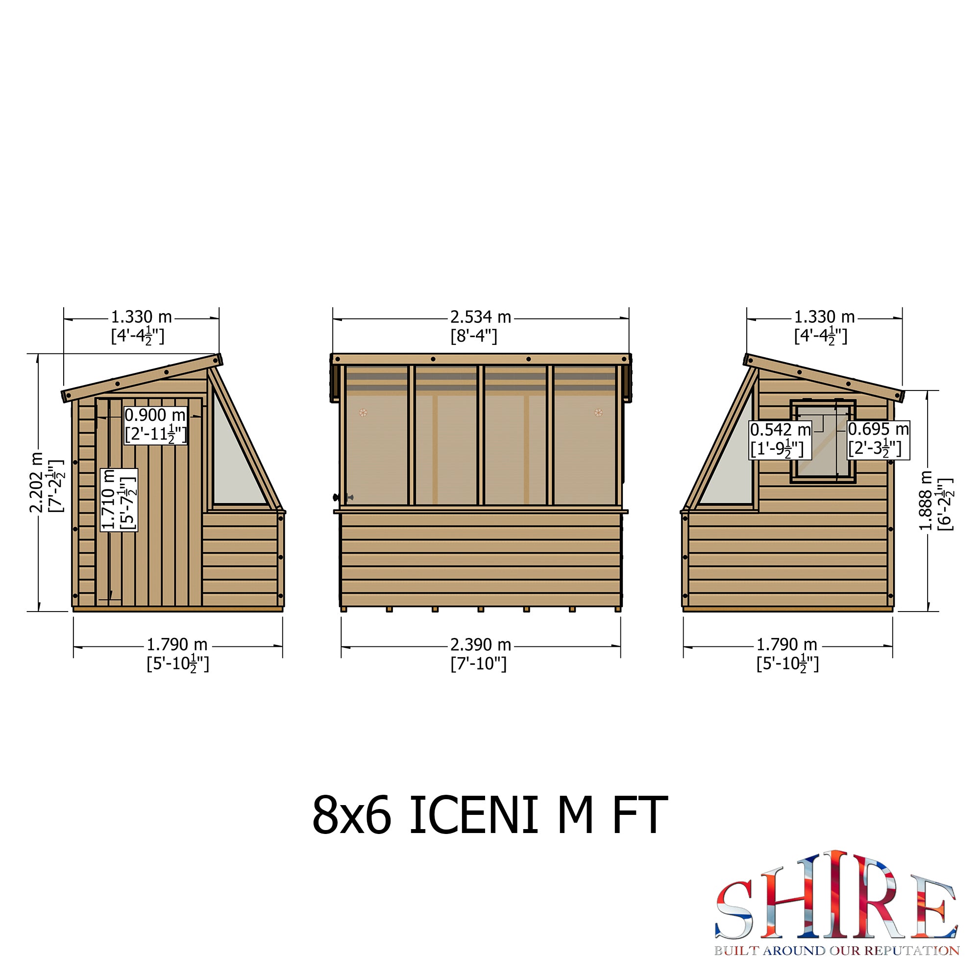 Shire Iceni Potting Shed Greenhouse (8x6) ICEN0806DSL-1SA 5019804118991