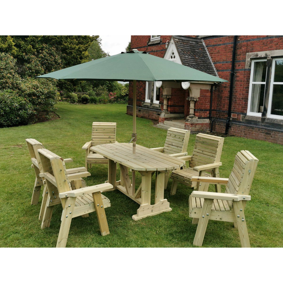 Churnet Valley Ergo 6 Seat Table Set with 6 Chairs ET103 9145341341526