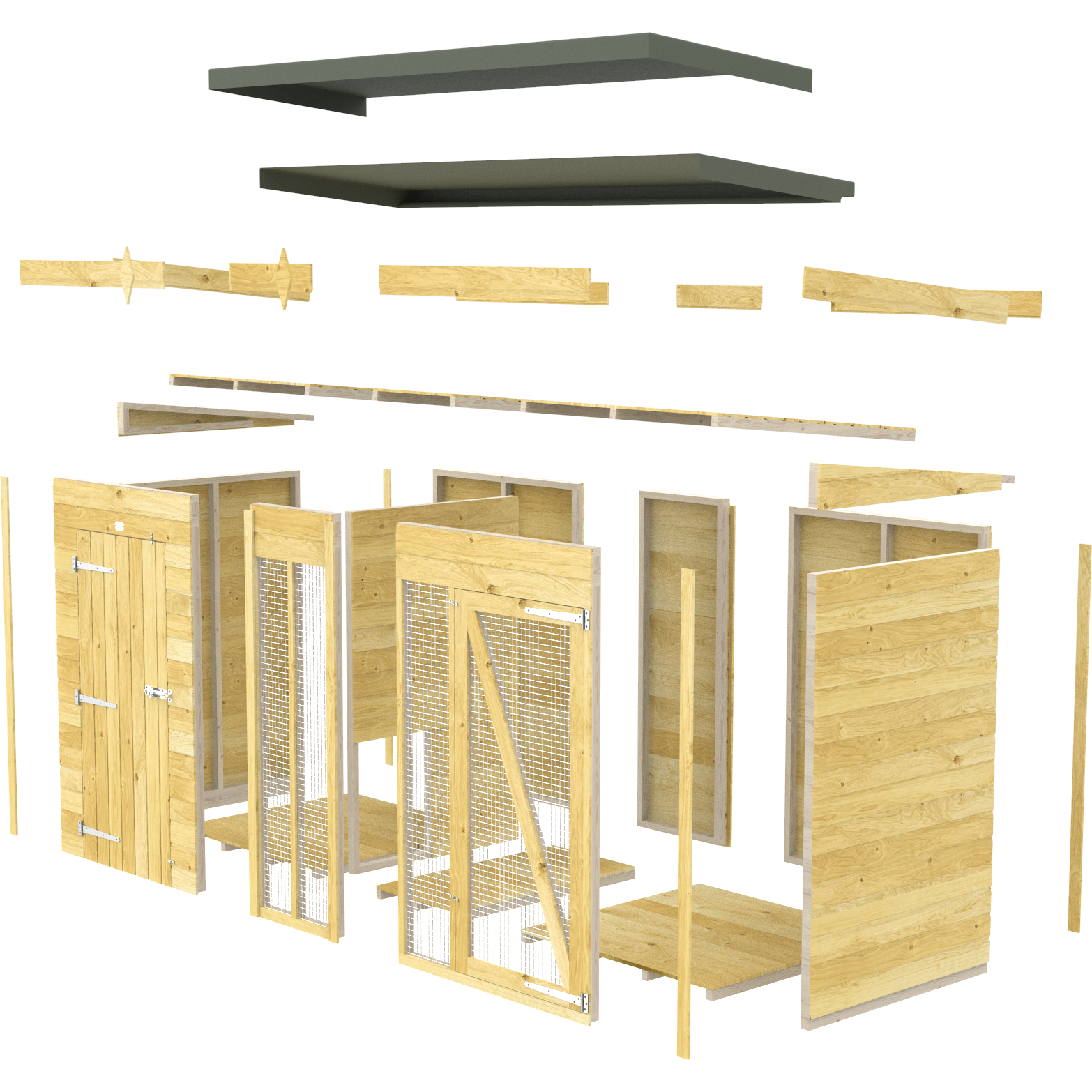 Total Sheds (10x4) Dog Kennel And Run (Full Height)