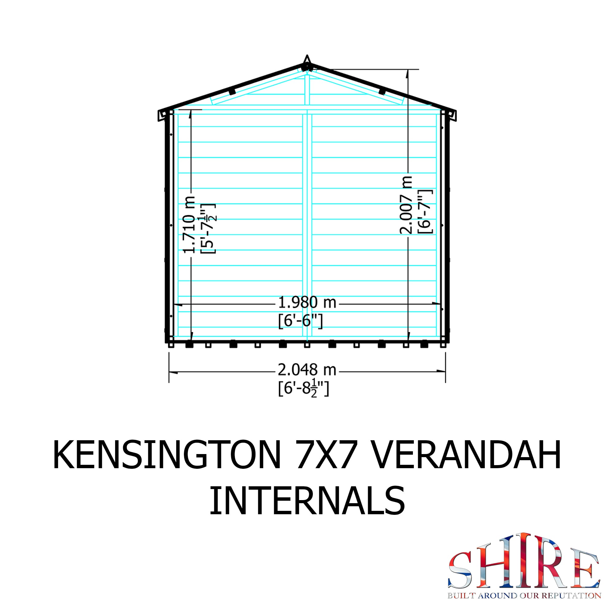 Shire Kensington Summerhouse (7x7) KENS0707DSL-1AA 5060437984415 - Outside Store
