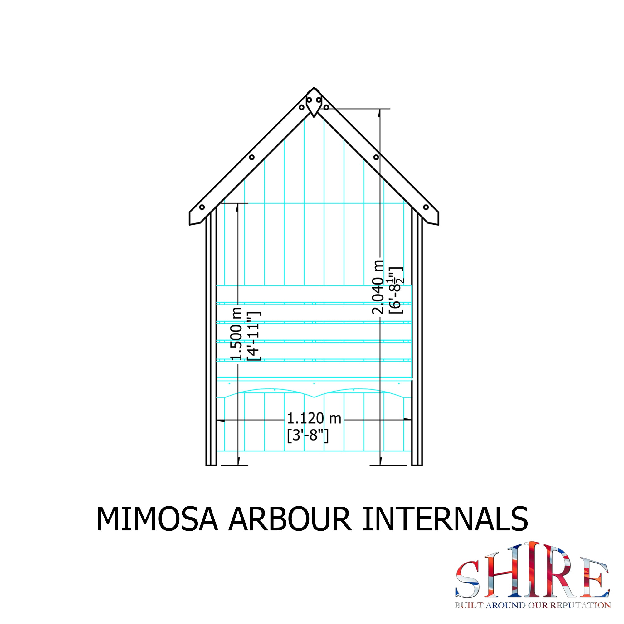 Shire Pressure Treated Mimosa Arbour MIMO0101DSL-1AA 5060437984354 - Outside Store