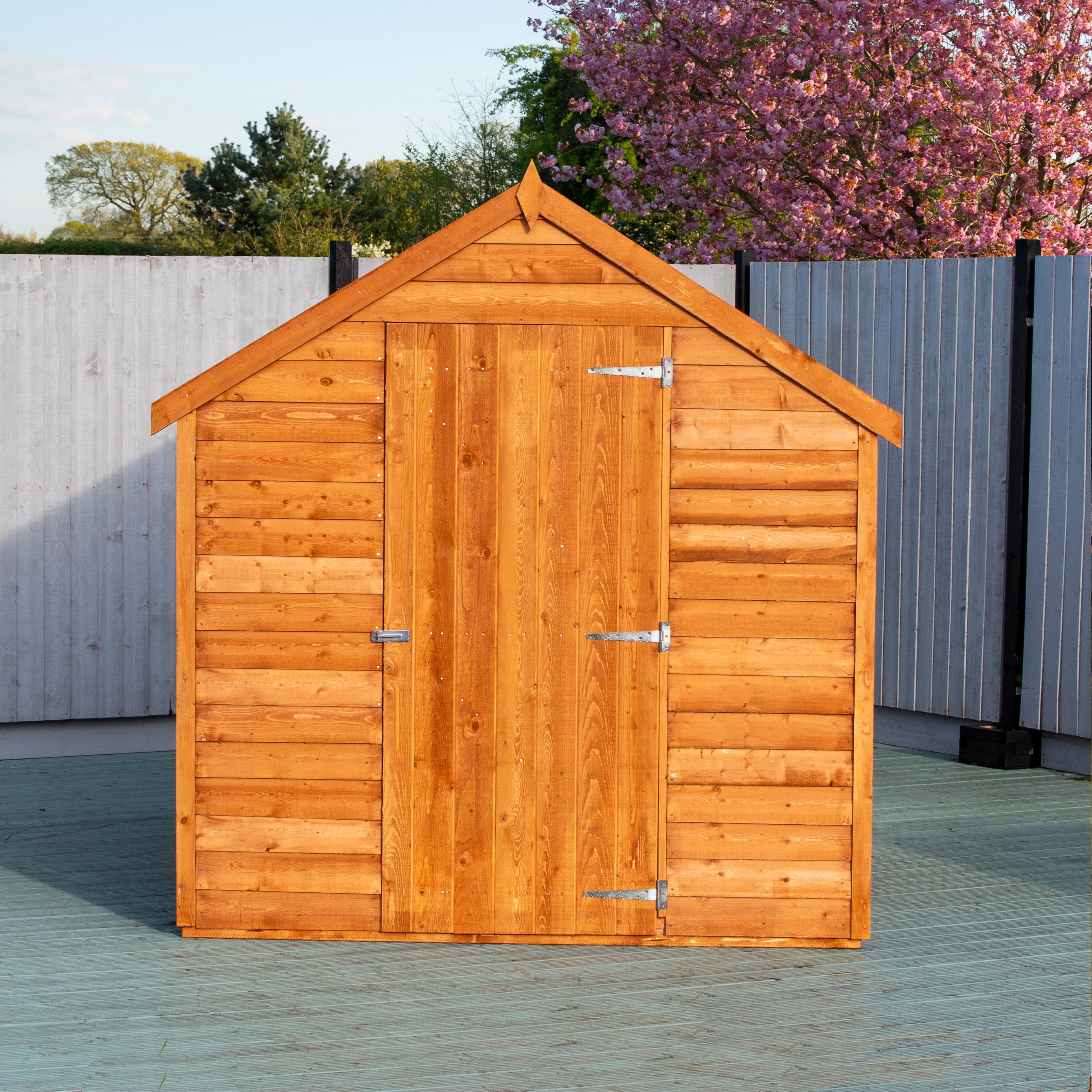 Shire Dip Treated Overlap Value Shed Single Door with Window (8x6) OVW0806DOL-1AA 5060490134437 - Outside Store