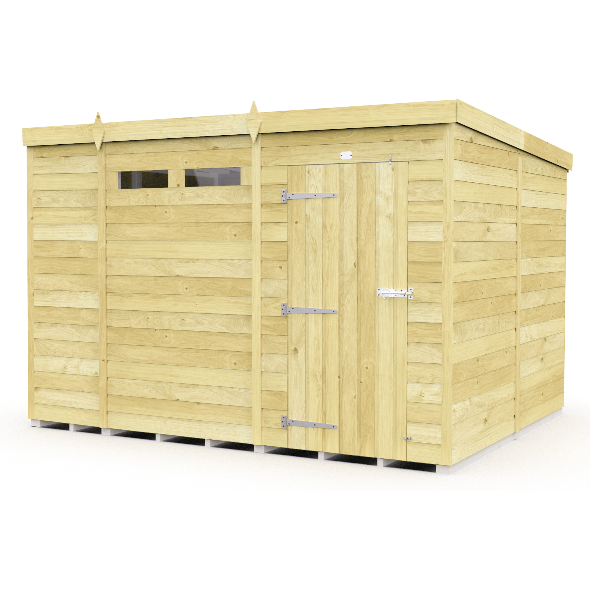 Total Sheds (10x8) Pressure Treated Pent Security Shed