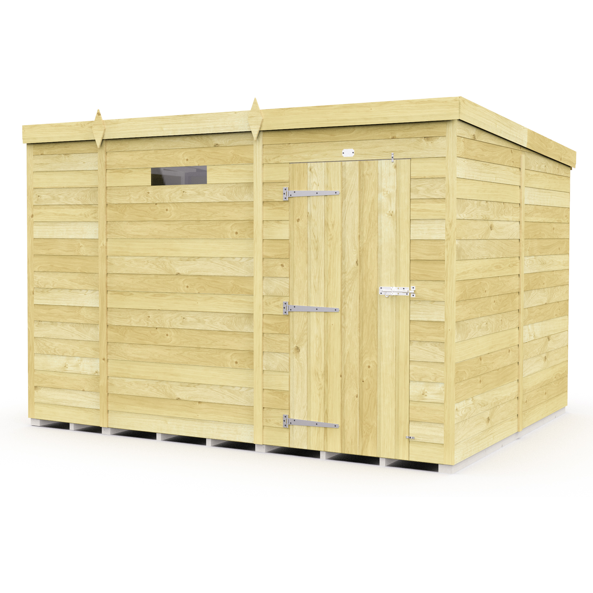 Total Sheds (9x8) Pressure Treated Pent Security Shed