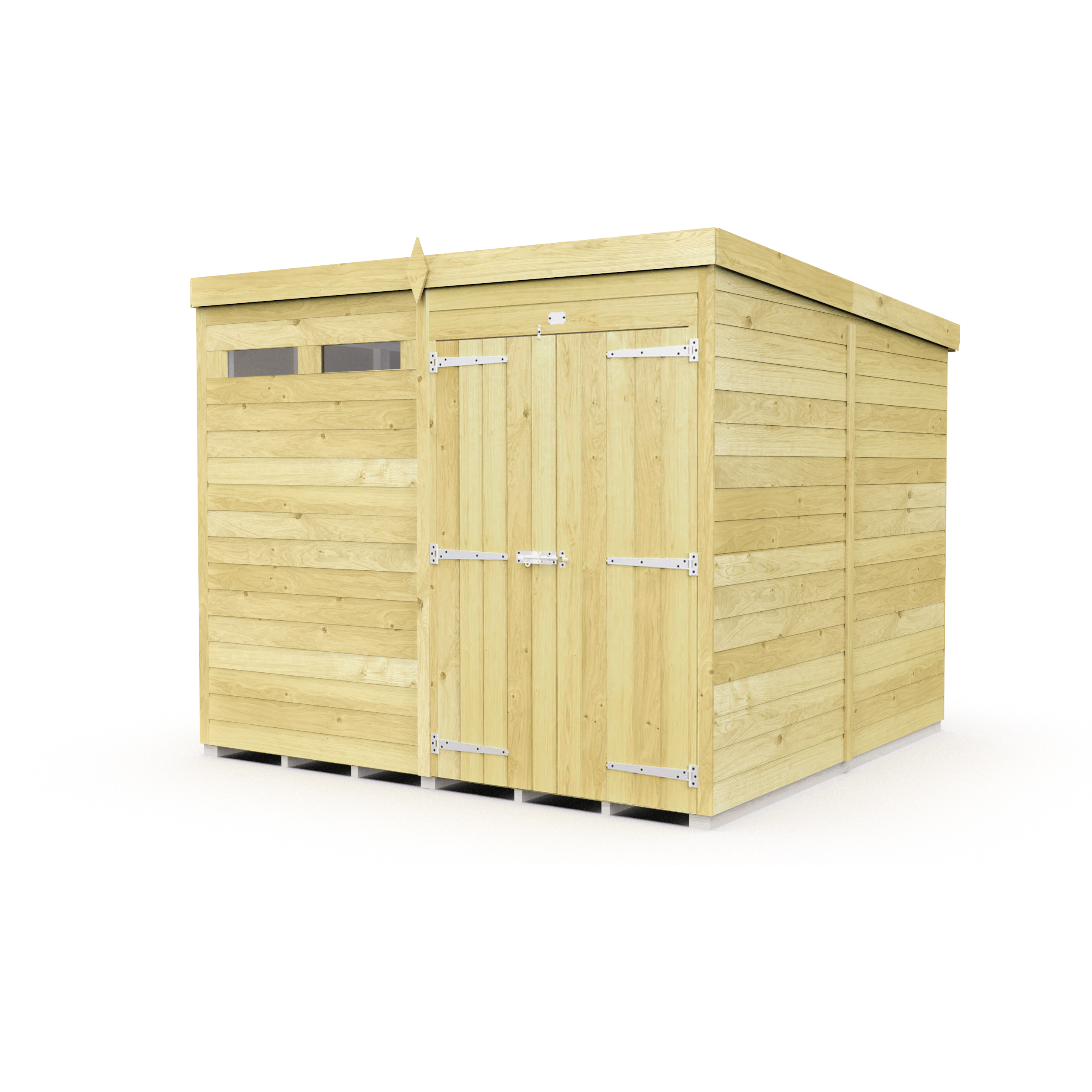 Total Sheds (8x8) Pressure Treated Pent Security Shed