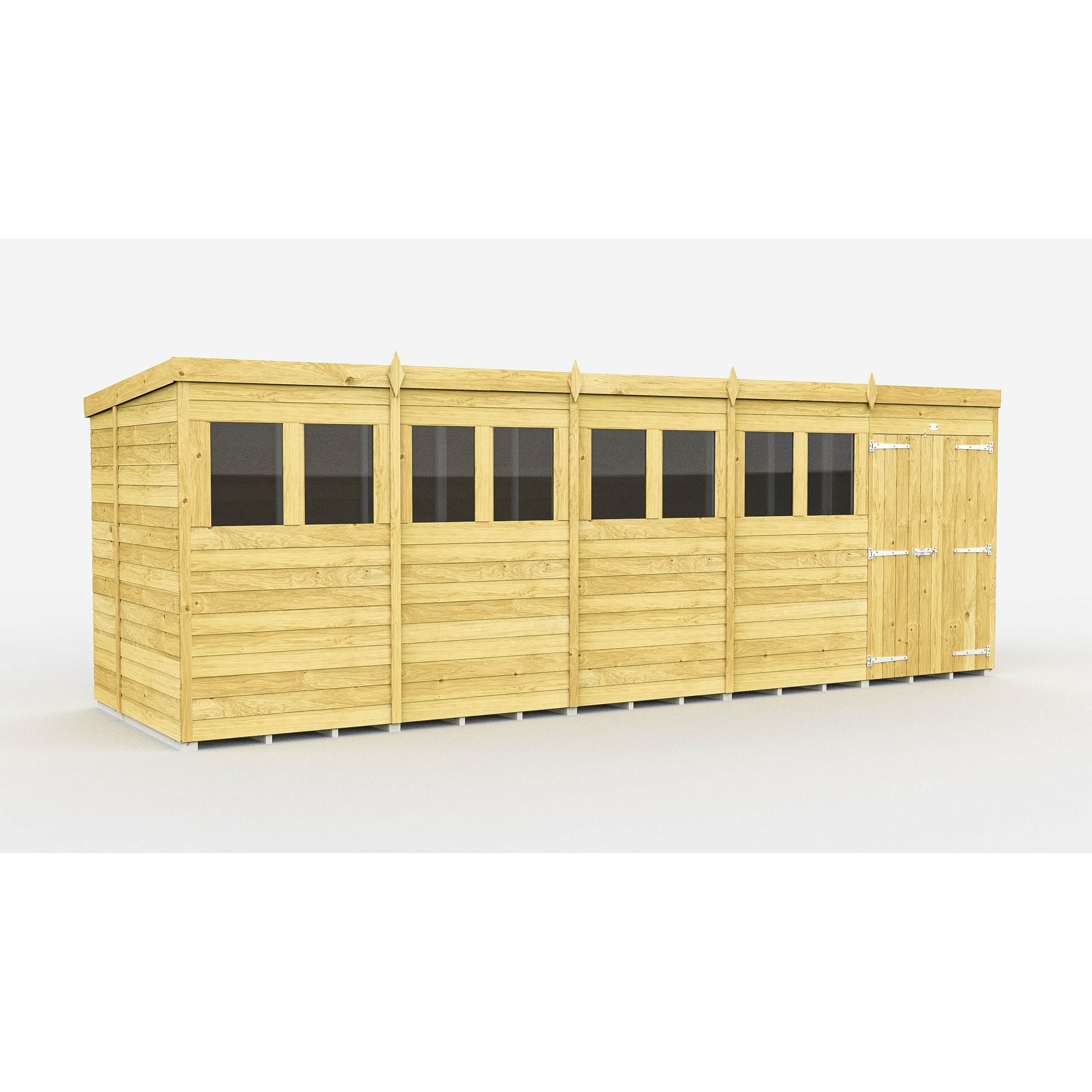 Total Sheds (20x6) Pressure Treated Pent Shed