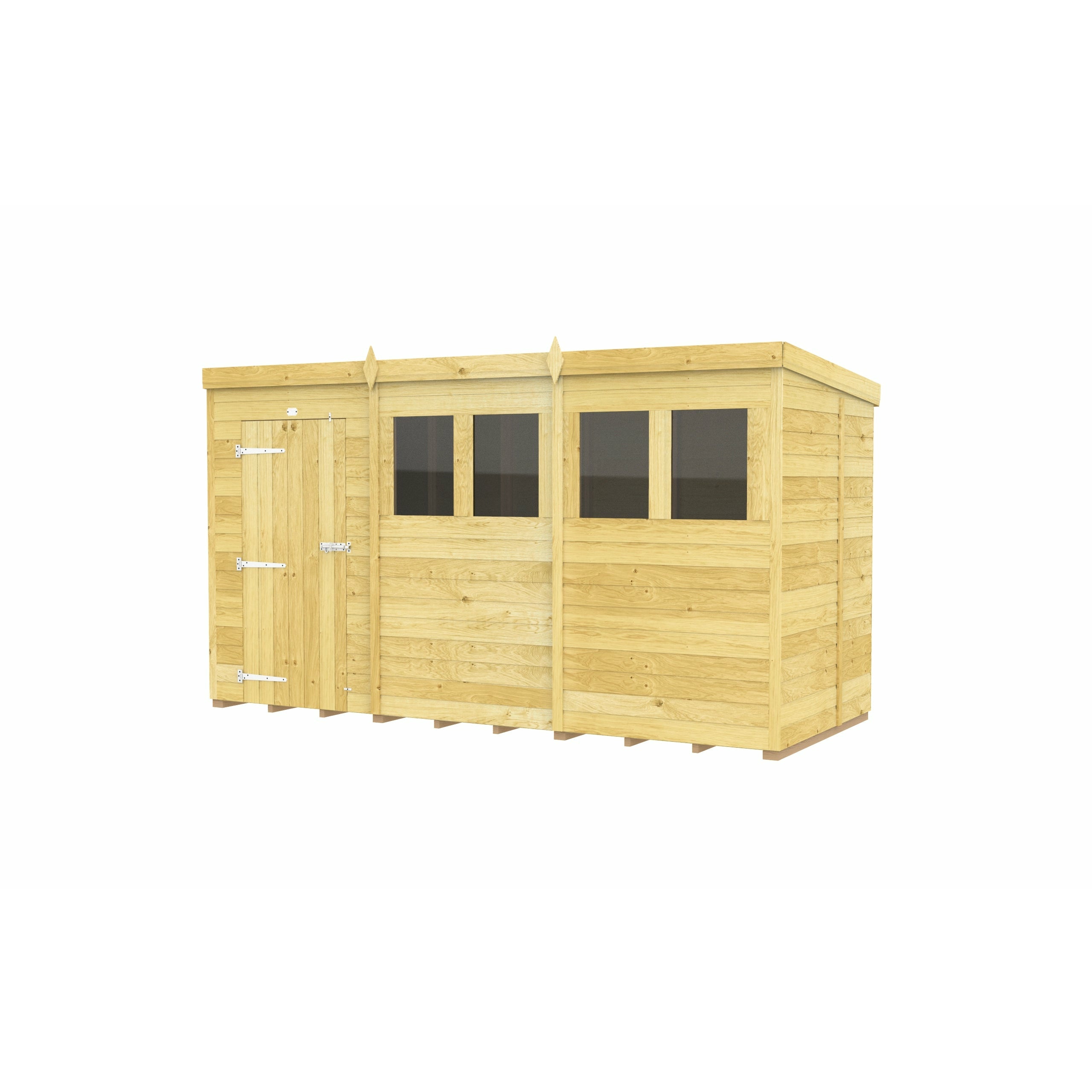 Total Sheds (12x5) Pressure Treated Pent Shed