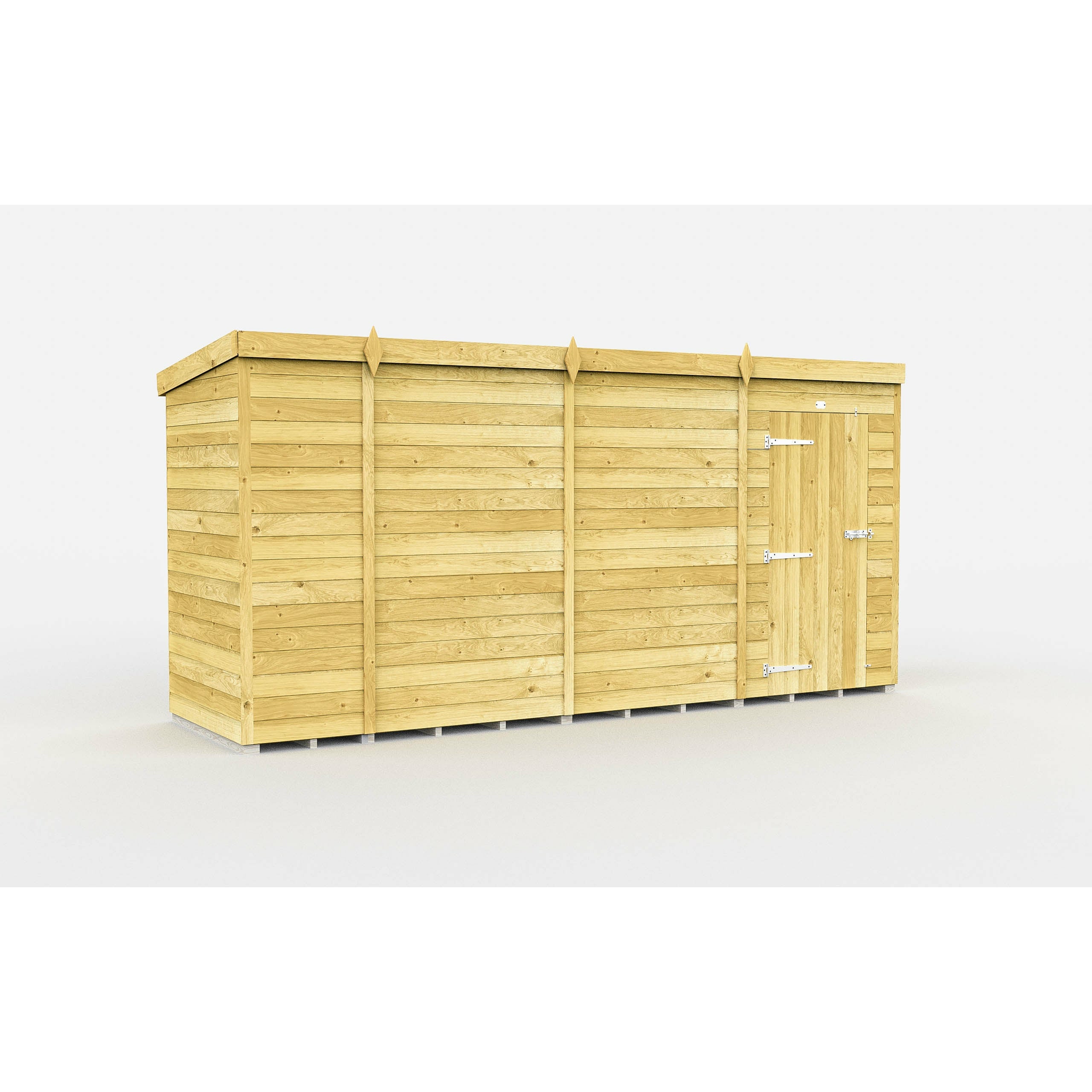 Total Sheds (13x4) Pressure Treated Pent Shed