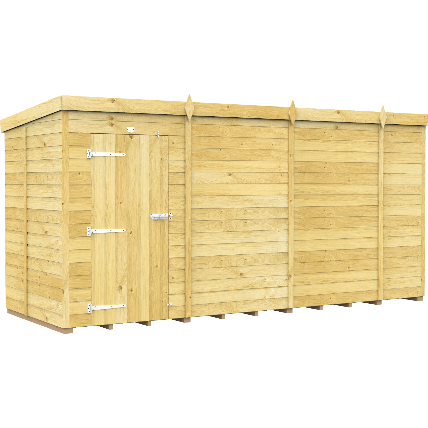 Total Sheds (14x5) Pressure Treated Pent Shed