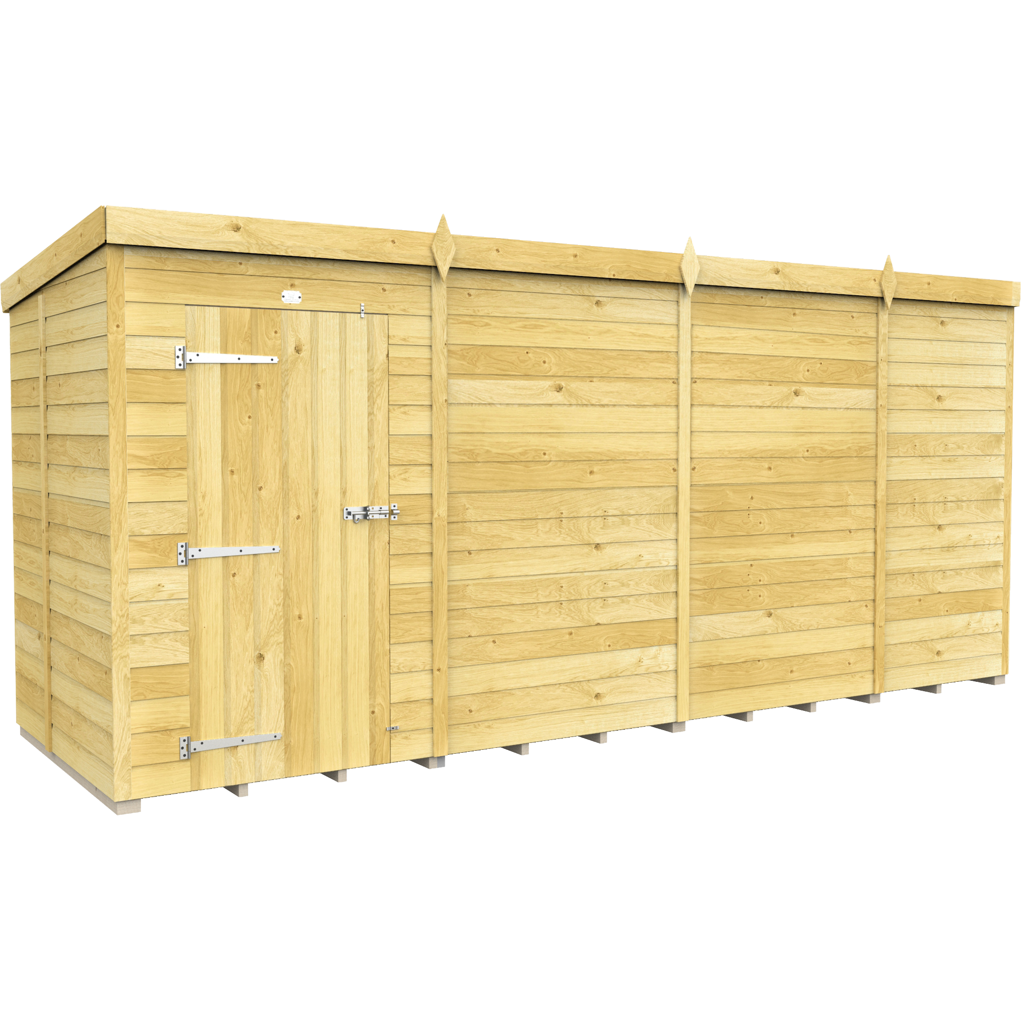 Total Sheds (15x5) Pressure Treated Pent Shed