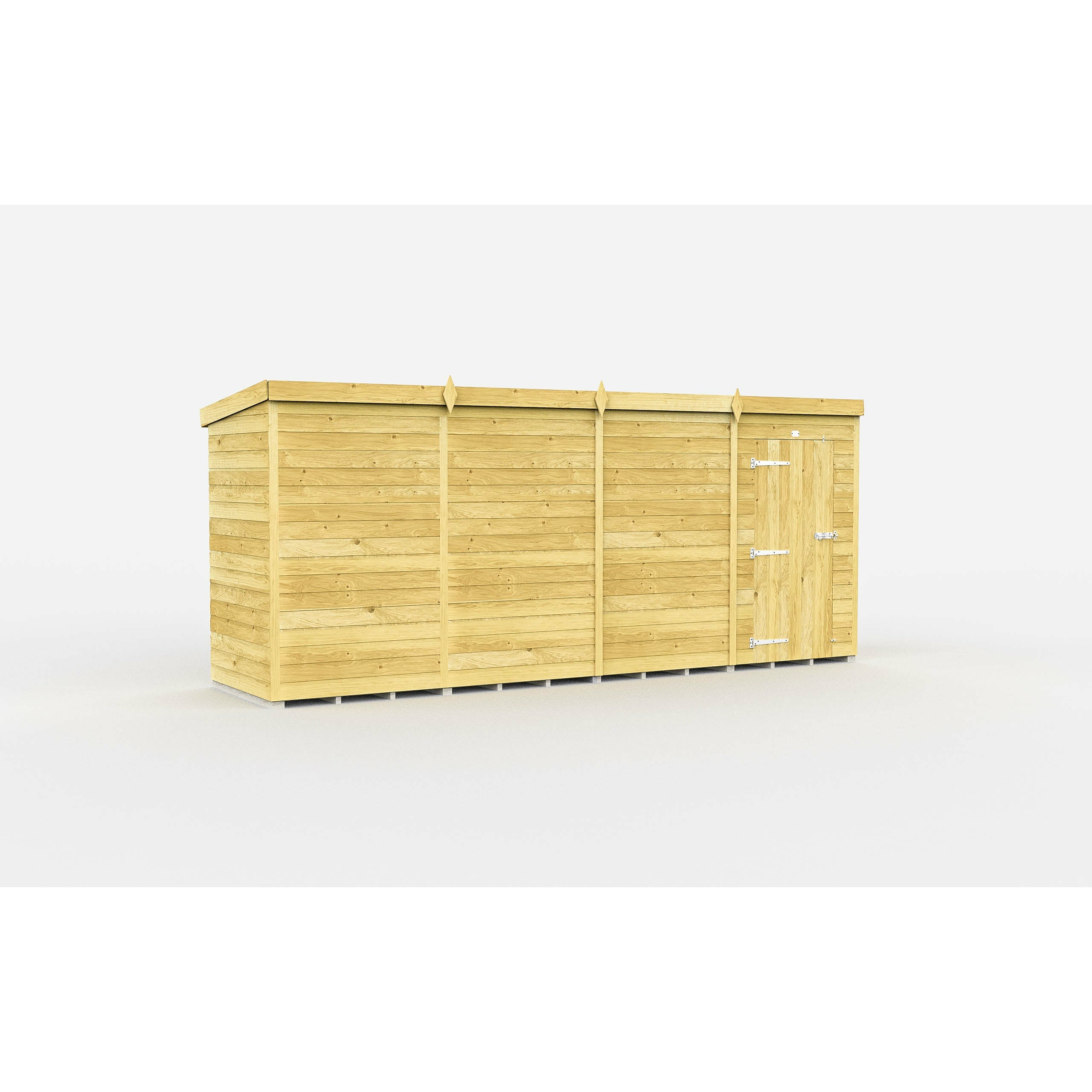 Total Sheds (16x4) Pressure Treated Pent Shed