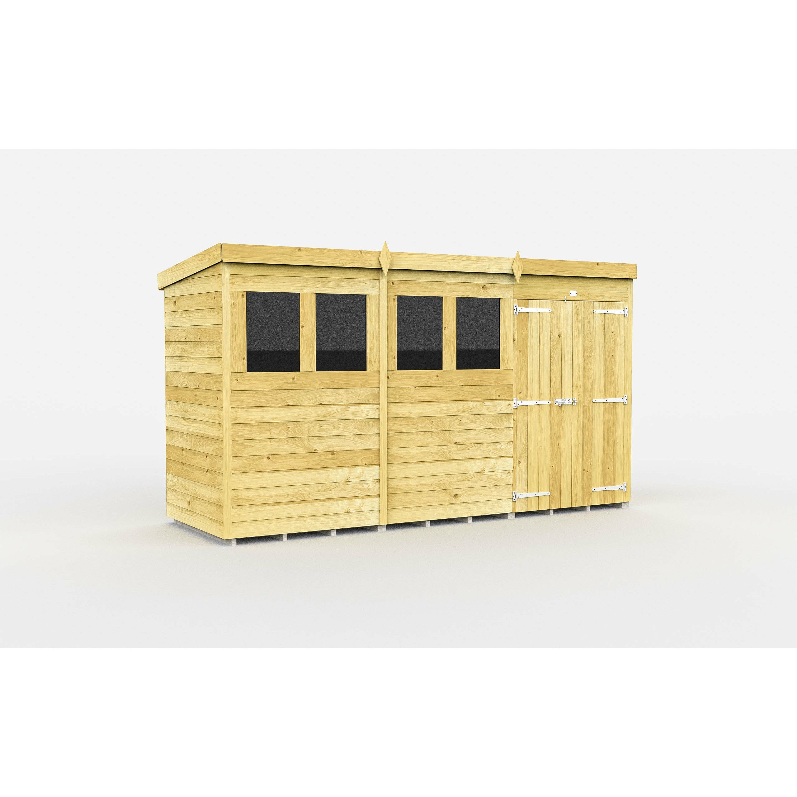 Total Sheds (12x4) Pressure Treated Pent Shed