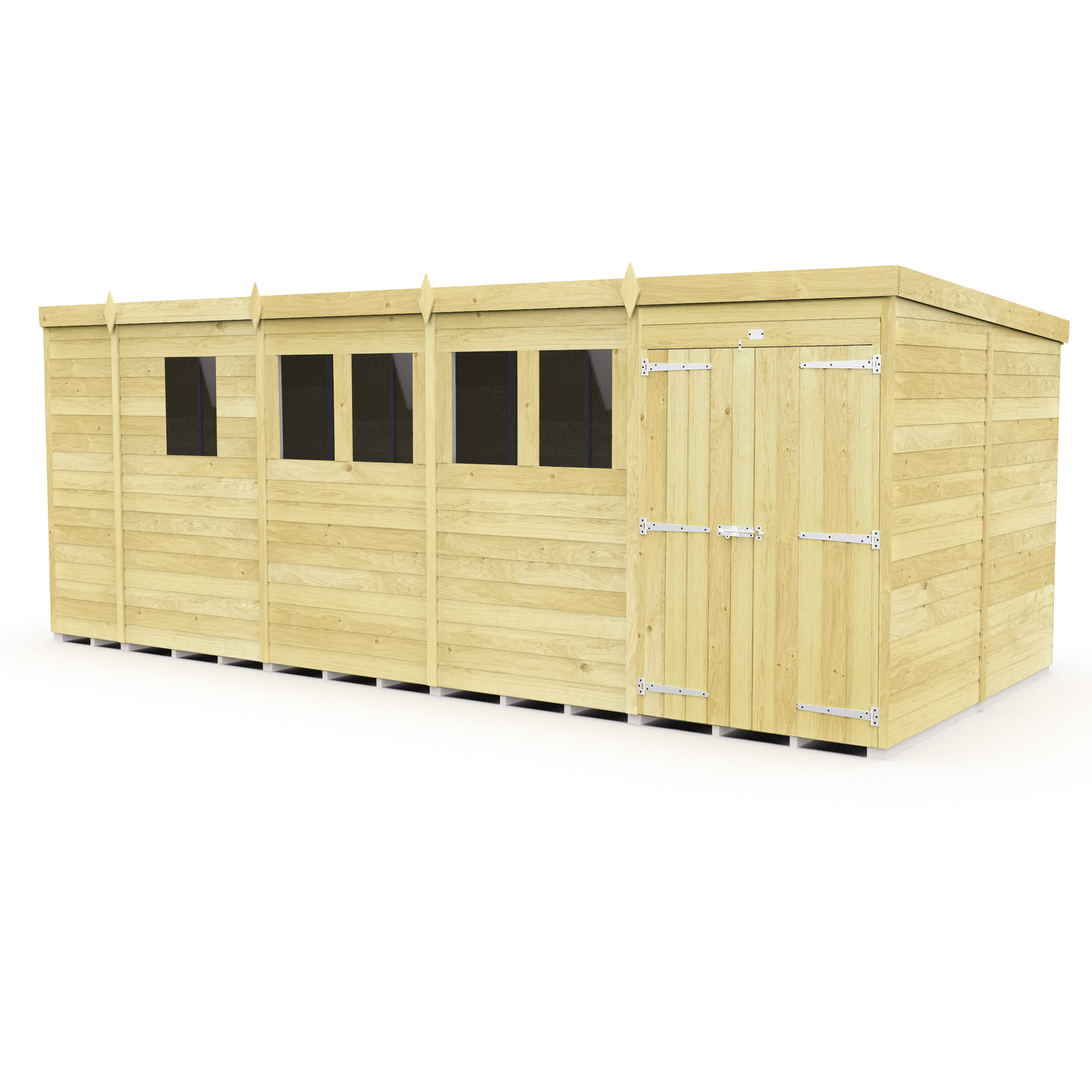 Total Sheds (17x8) Pressure Treated Pent Shed