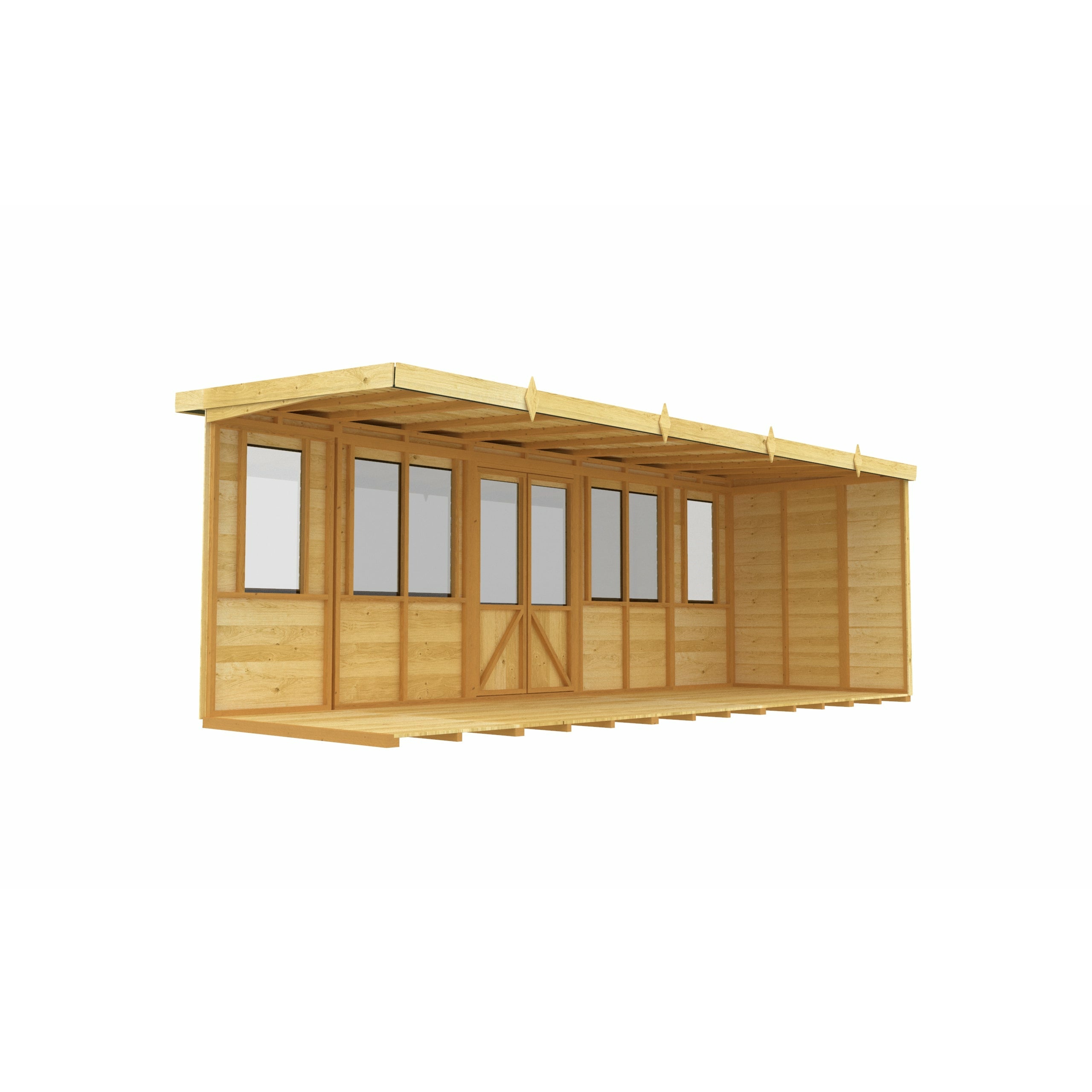 Total Sheds (18x8) Pressure Treated Pent Summerhouse